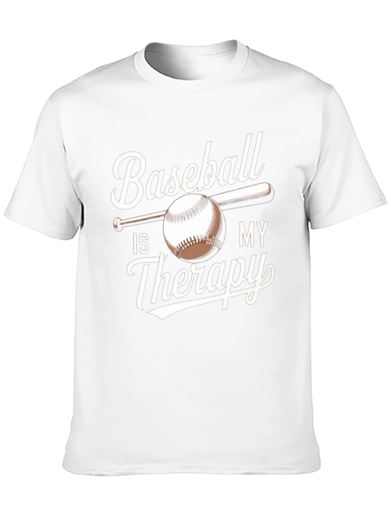 Baseball Is My Therapy T-Shirt | Black Tee
