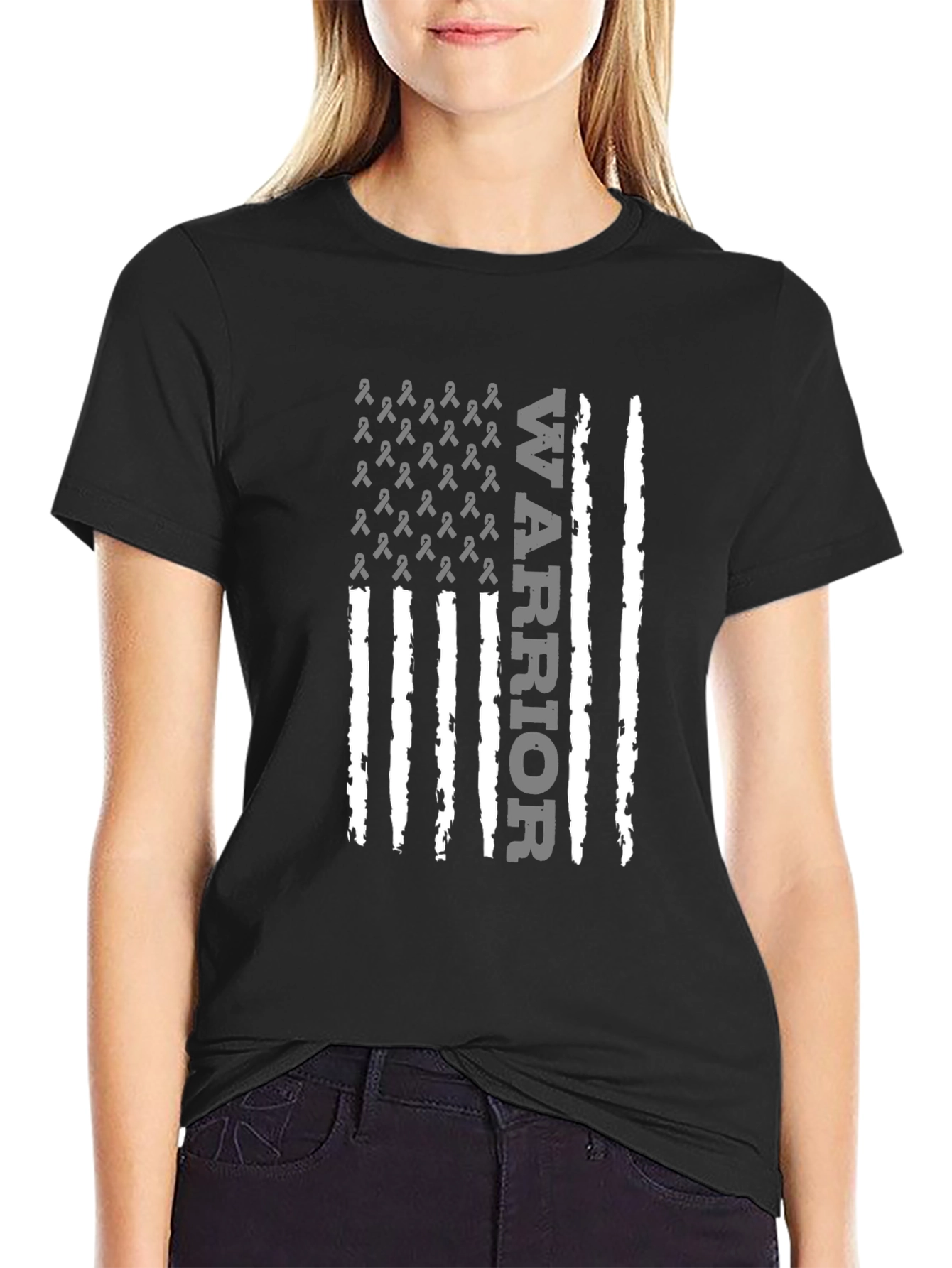 Warrior Ribbon Flag T-Shirt