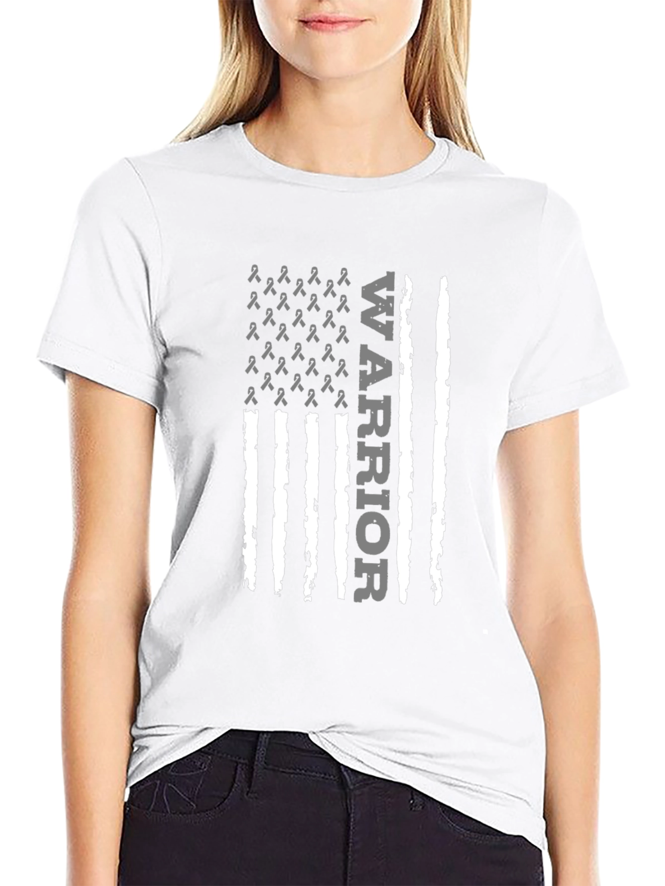 Warrior Ribbon Flag T-Shirt