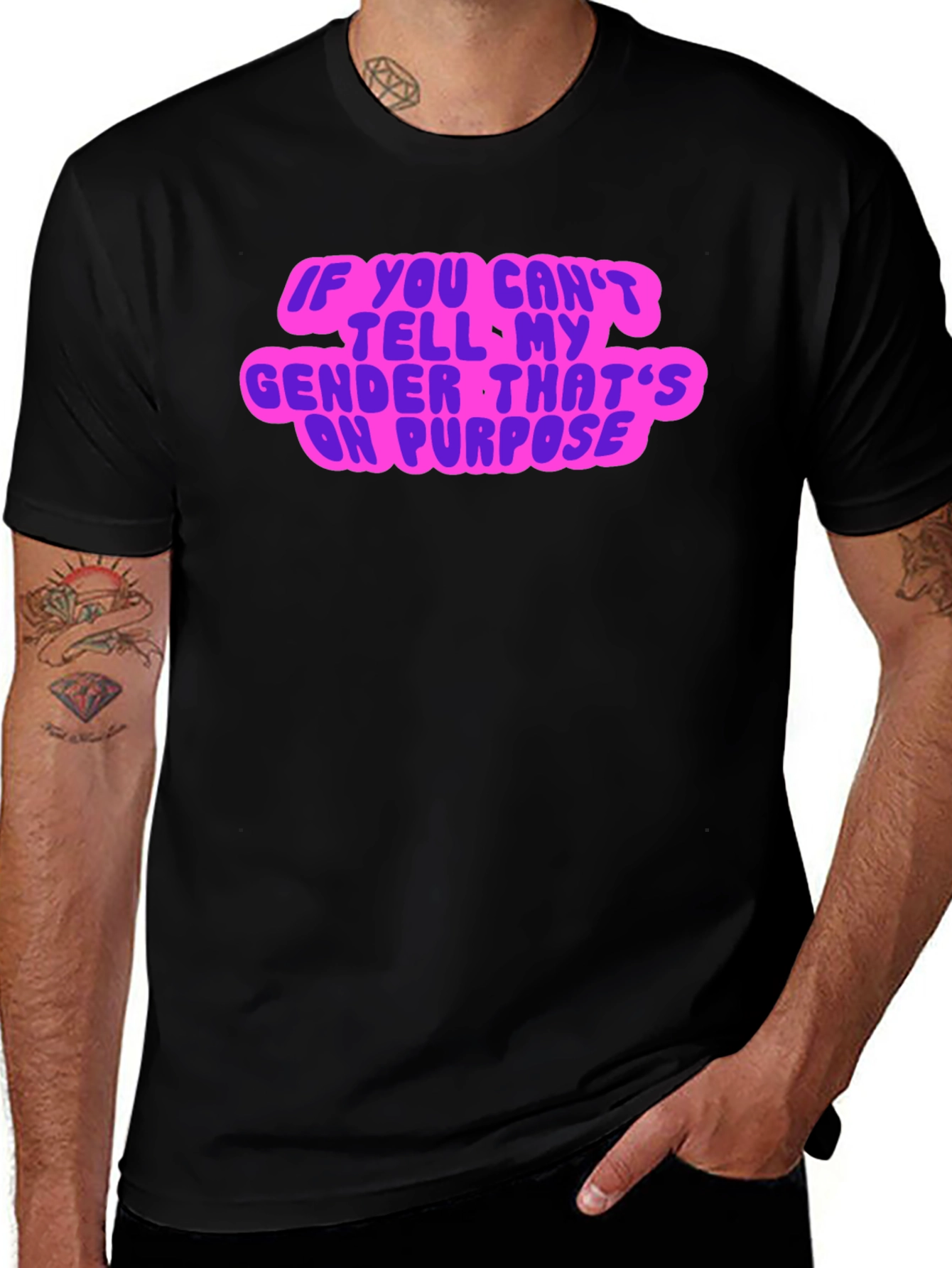 Gender Neutral Statement Tee - Black