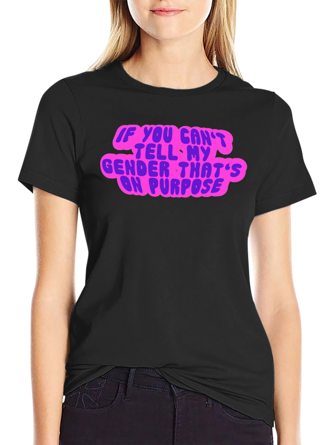 Gender Neutral Statement Tee - Black