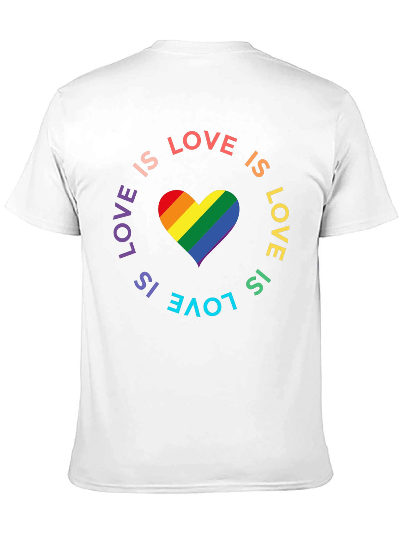 Love Is Love LGBTQ+ Rainbow Heart T-Shirt