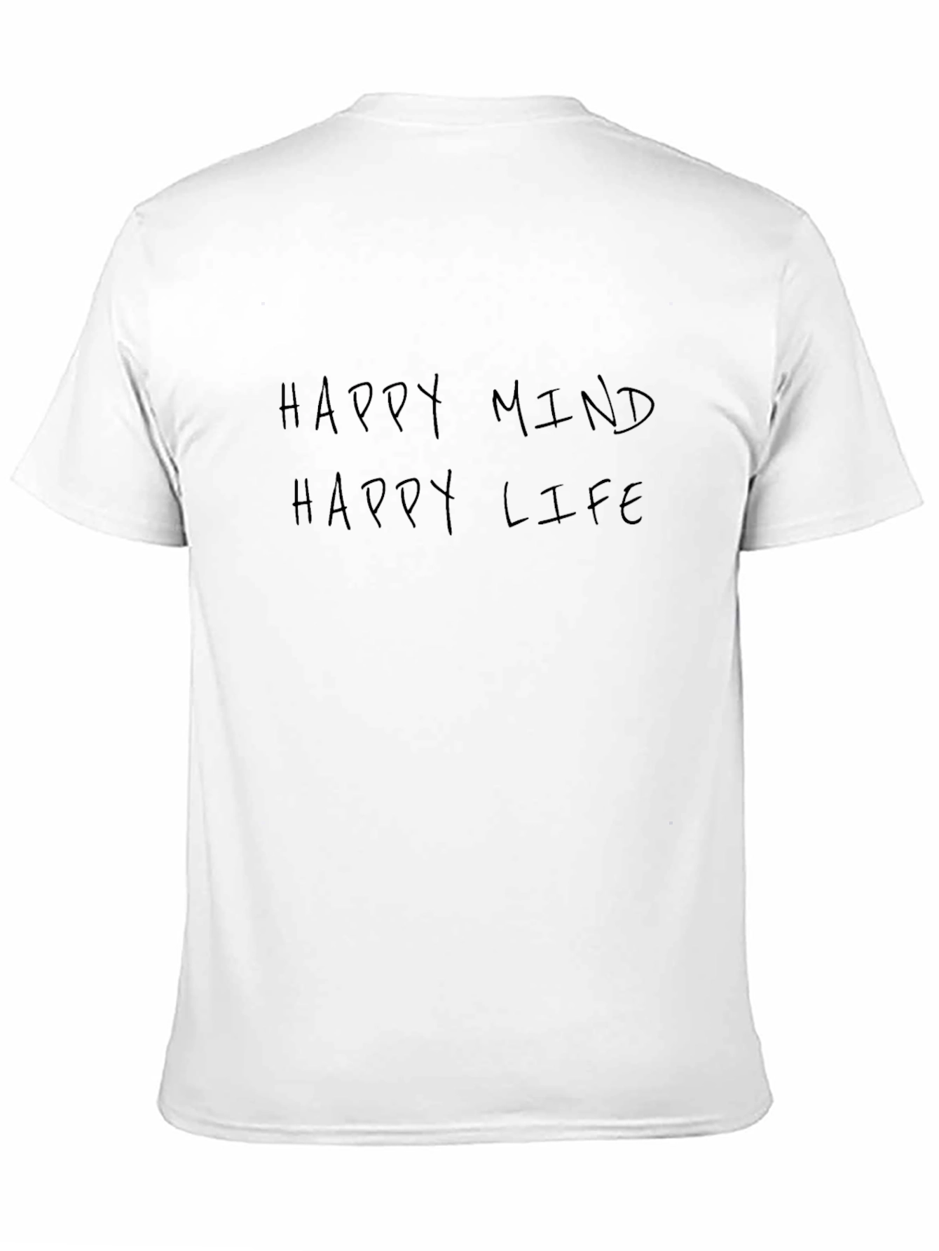 Happy Mind Happy Life Mens Black T-Shirt