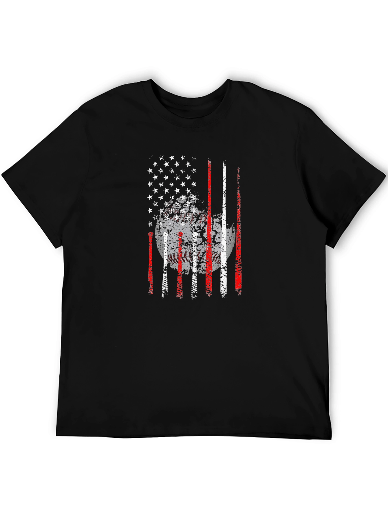 Baseball American Flag Graphic Tee