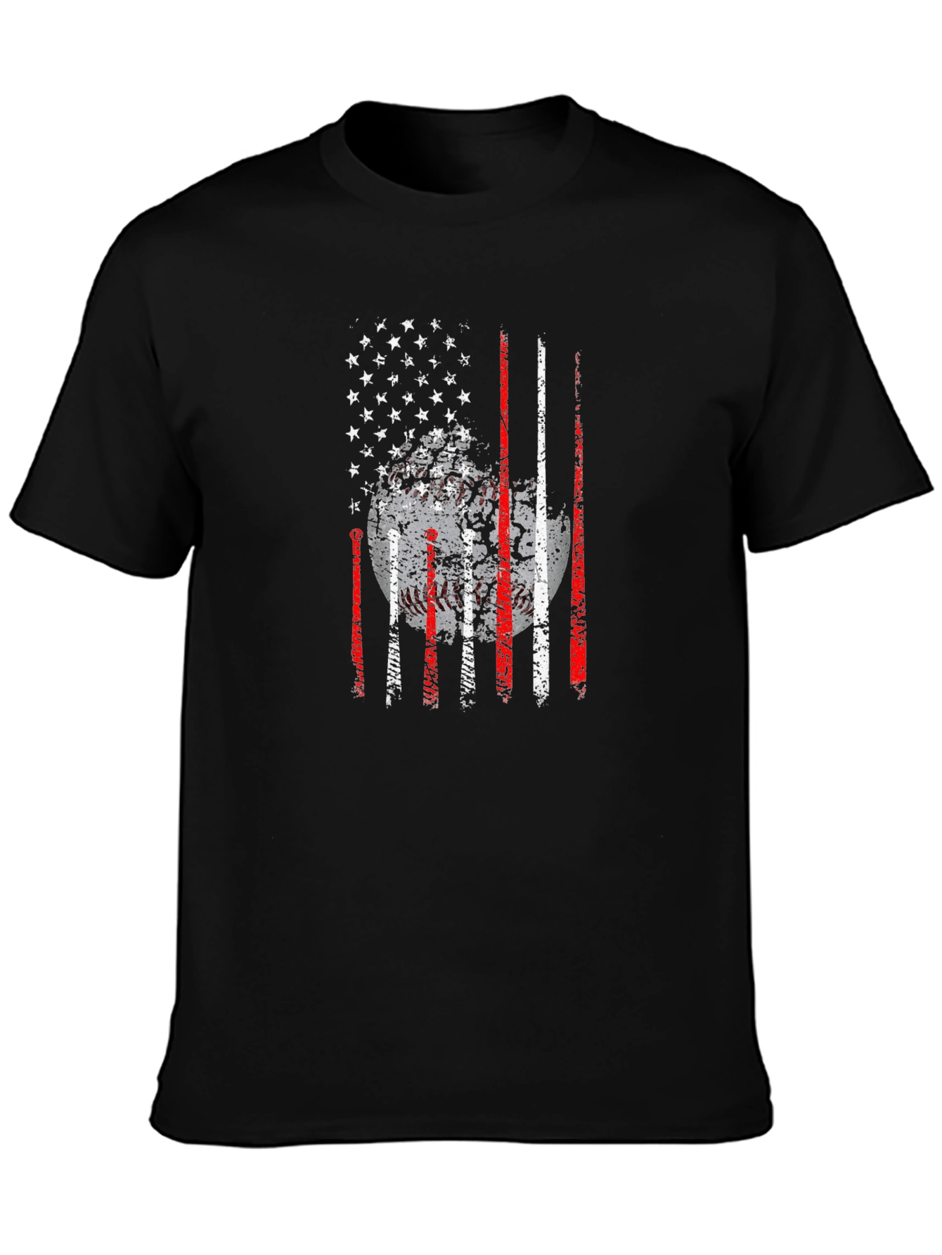 Baseball American Flag Graphic Tee