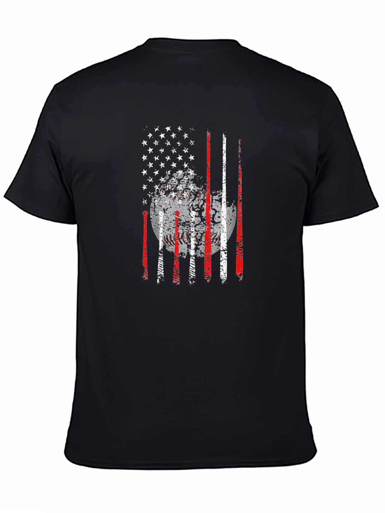 Baseball American Flag Graphic Tee