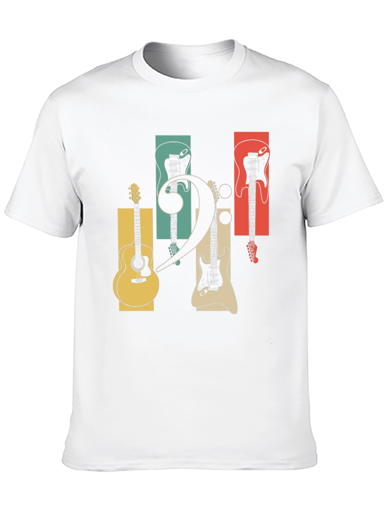Retro Music Guitar Graphic T-Shirt