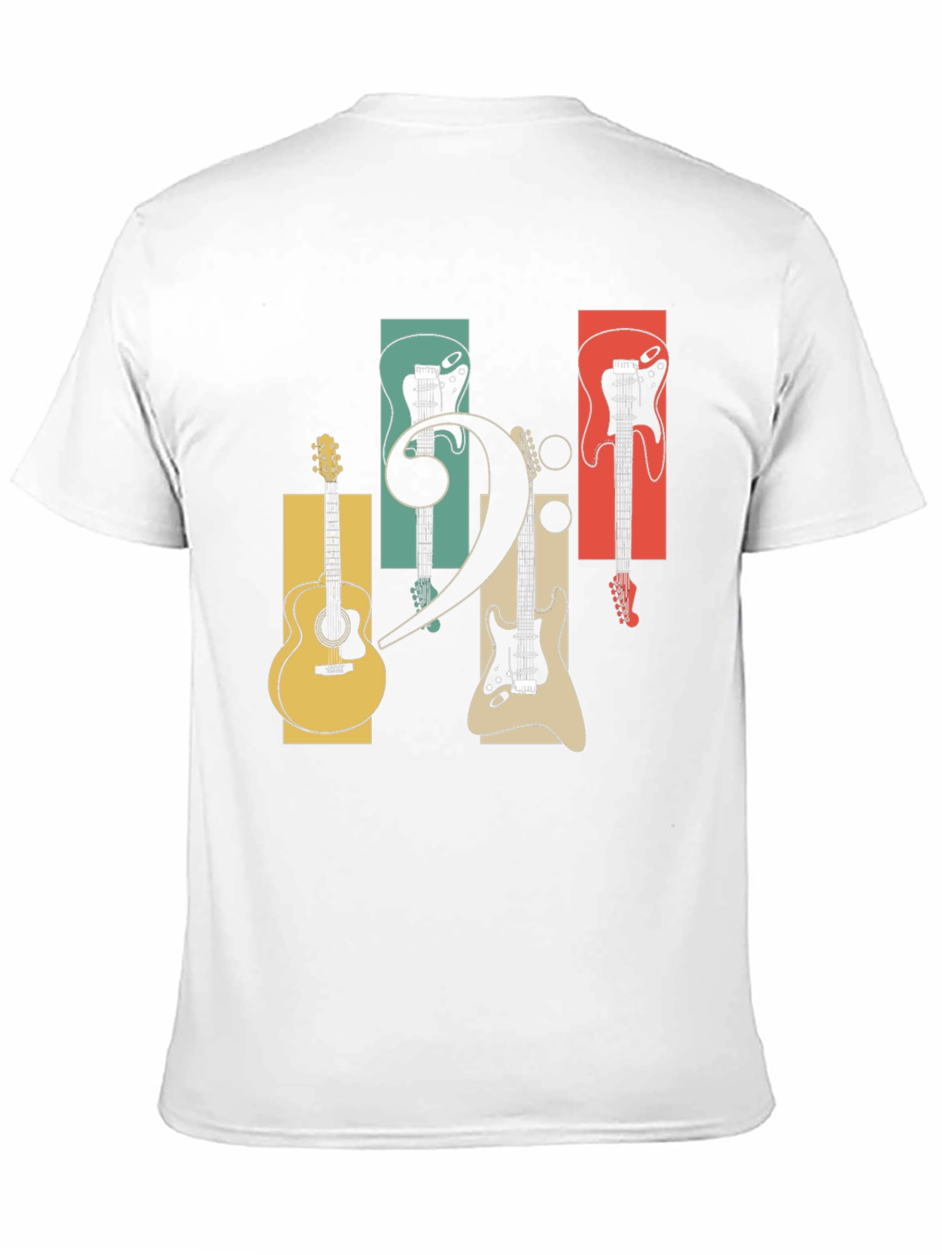 Retro Music Guitar Graphic T-Shirt