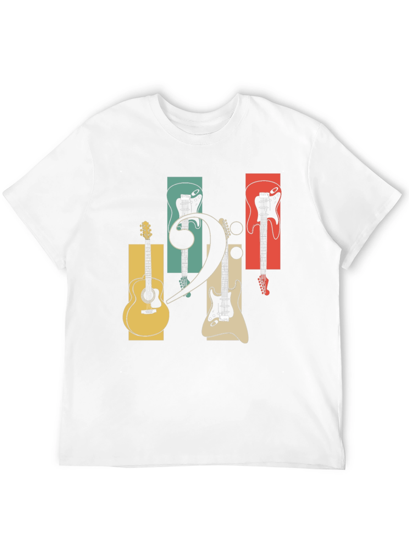 Retro Music Guitar Graphic T-Shirt