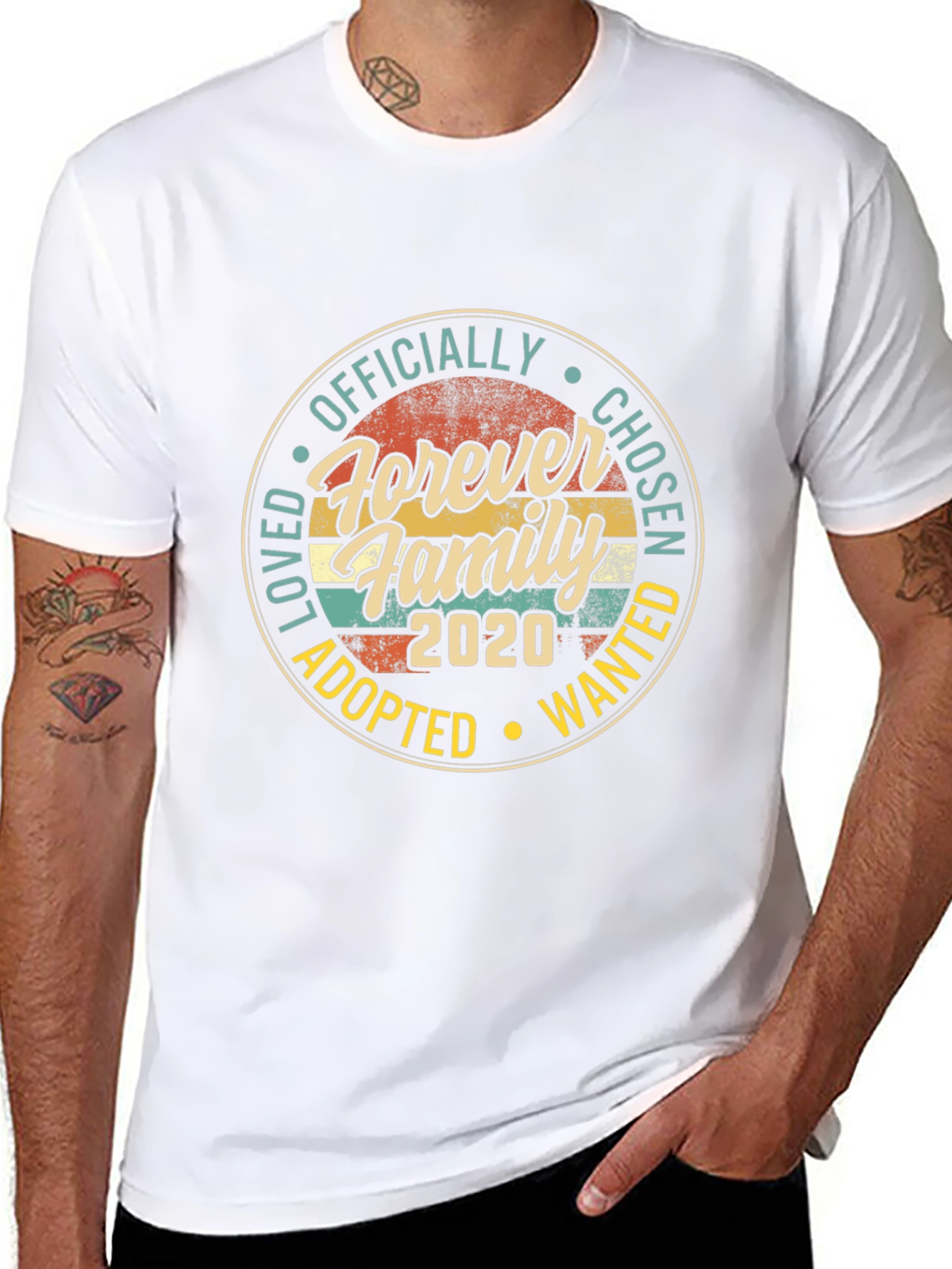 Forever Family 2020 T-Shirt - Adoption Chosen Wanted
