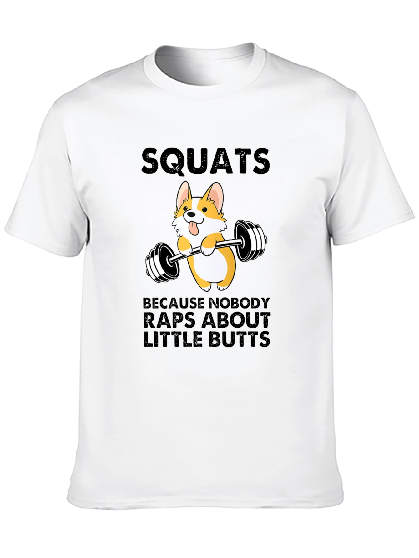 Squats Corgi Barbell Graphic Tee