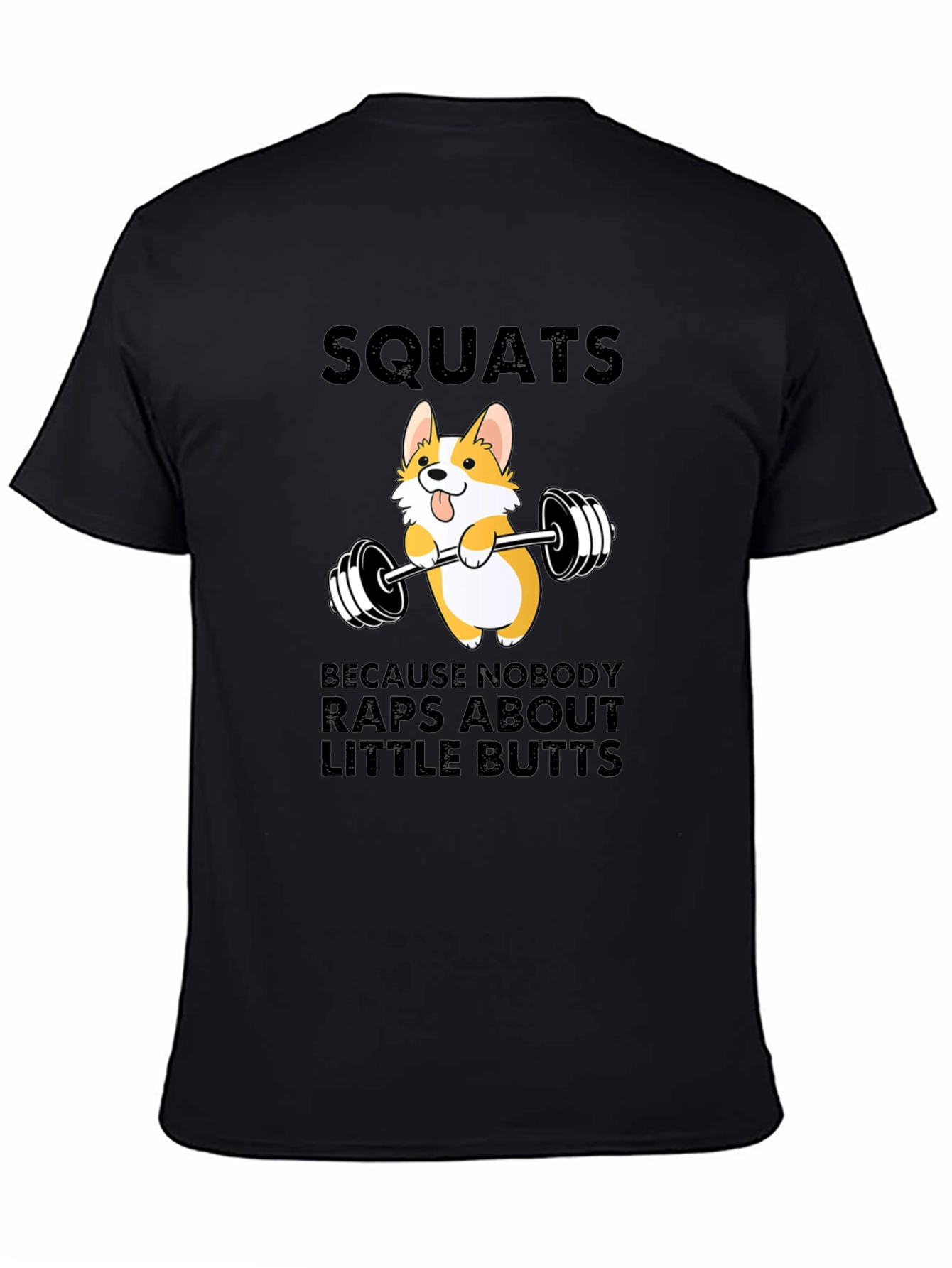 Squats Corgi Barbell Graphic Tee