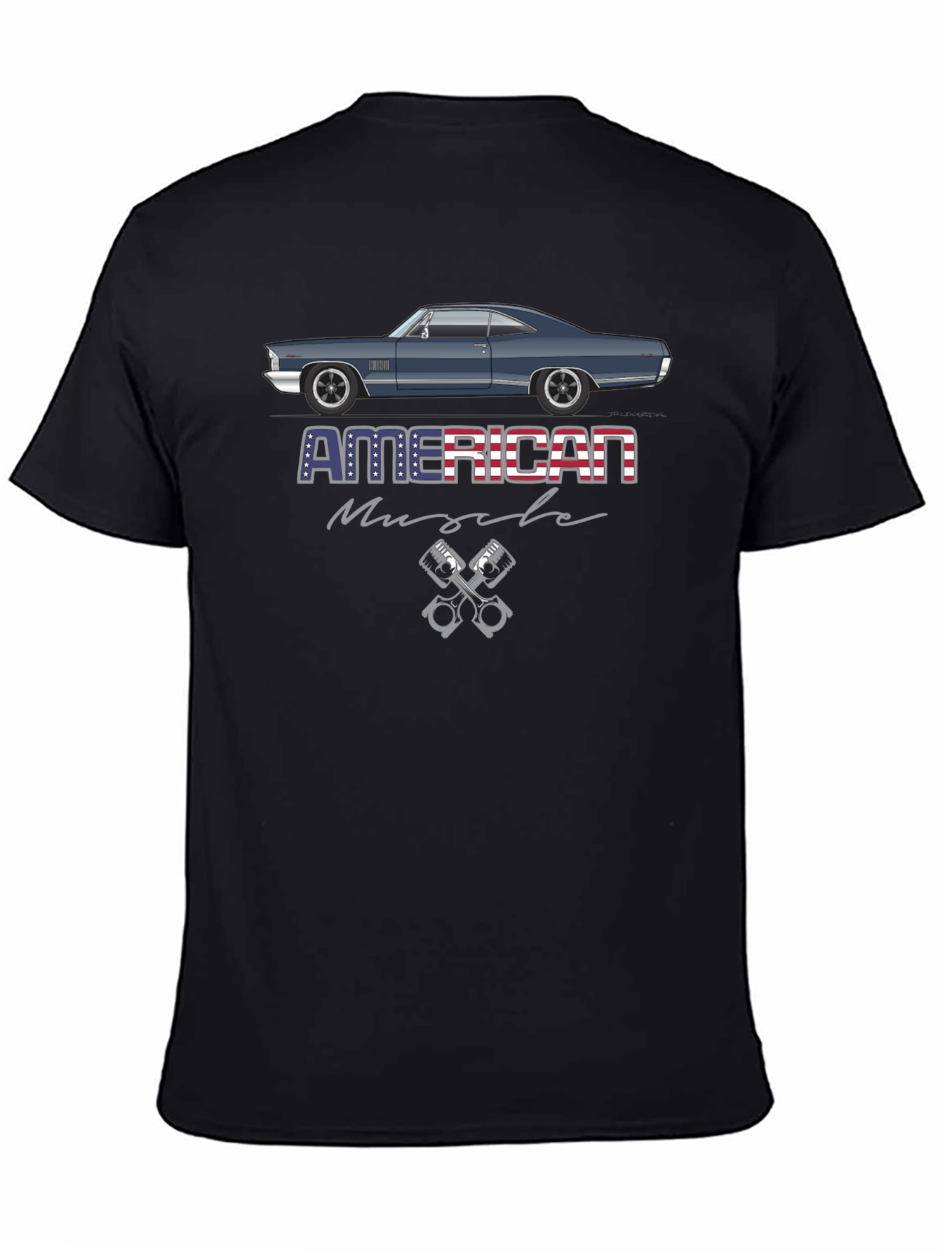 American Muscle Car Graphic Tee - Black