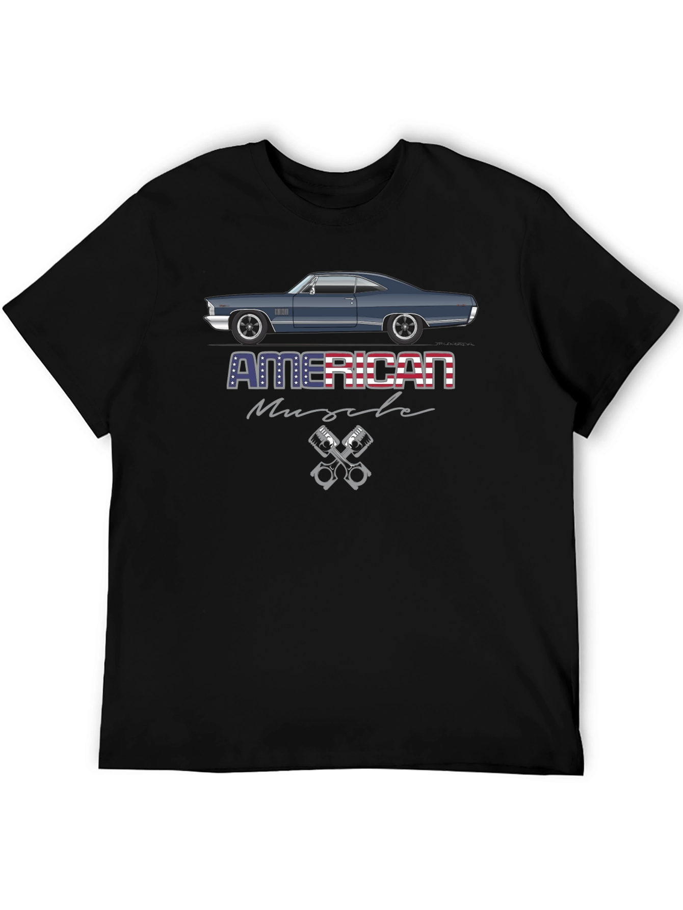 American Muscle Car Graphic Tee - Black