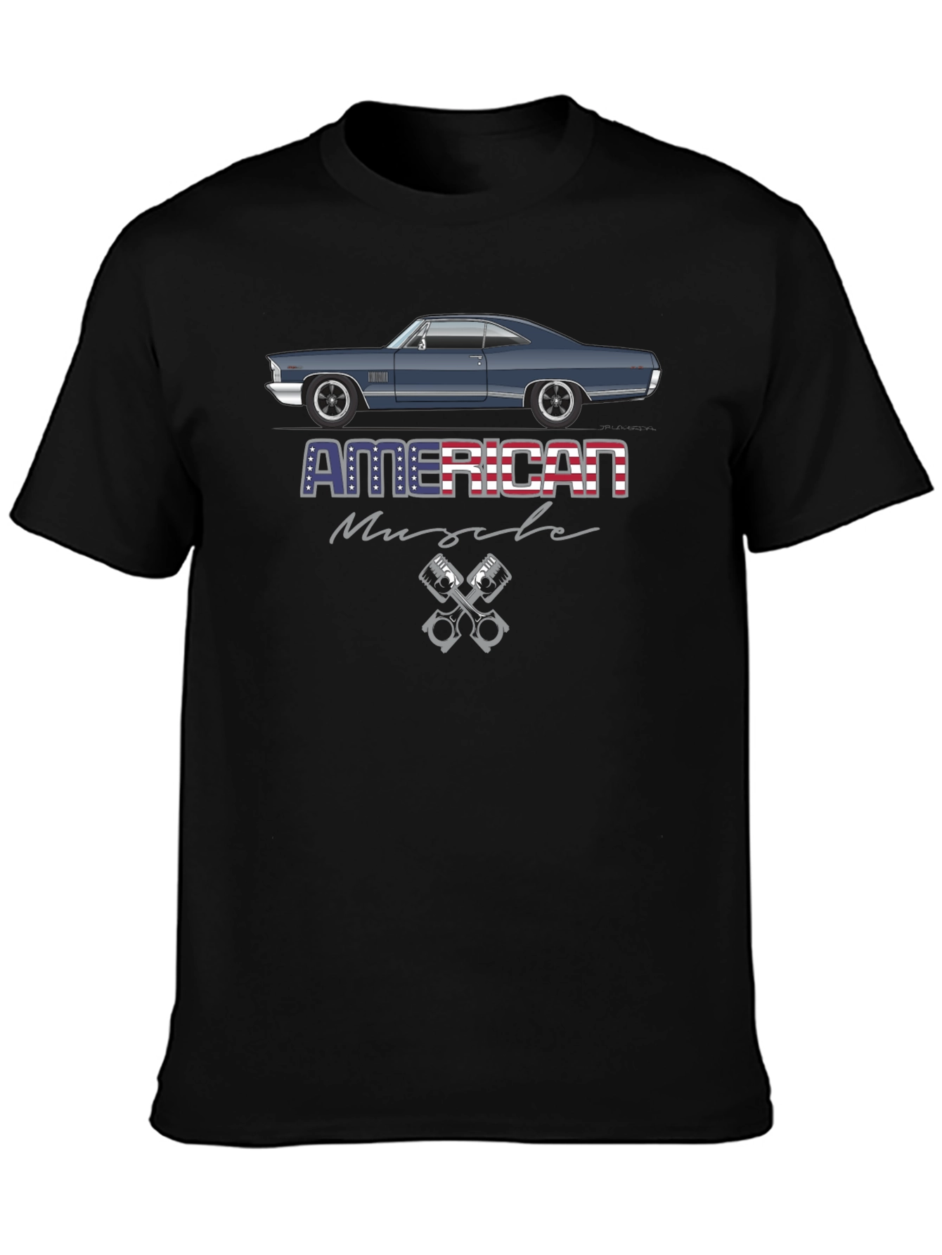 American Muscle Car Graphic Tee - Black