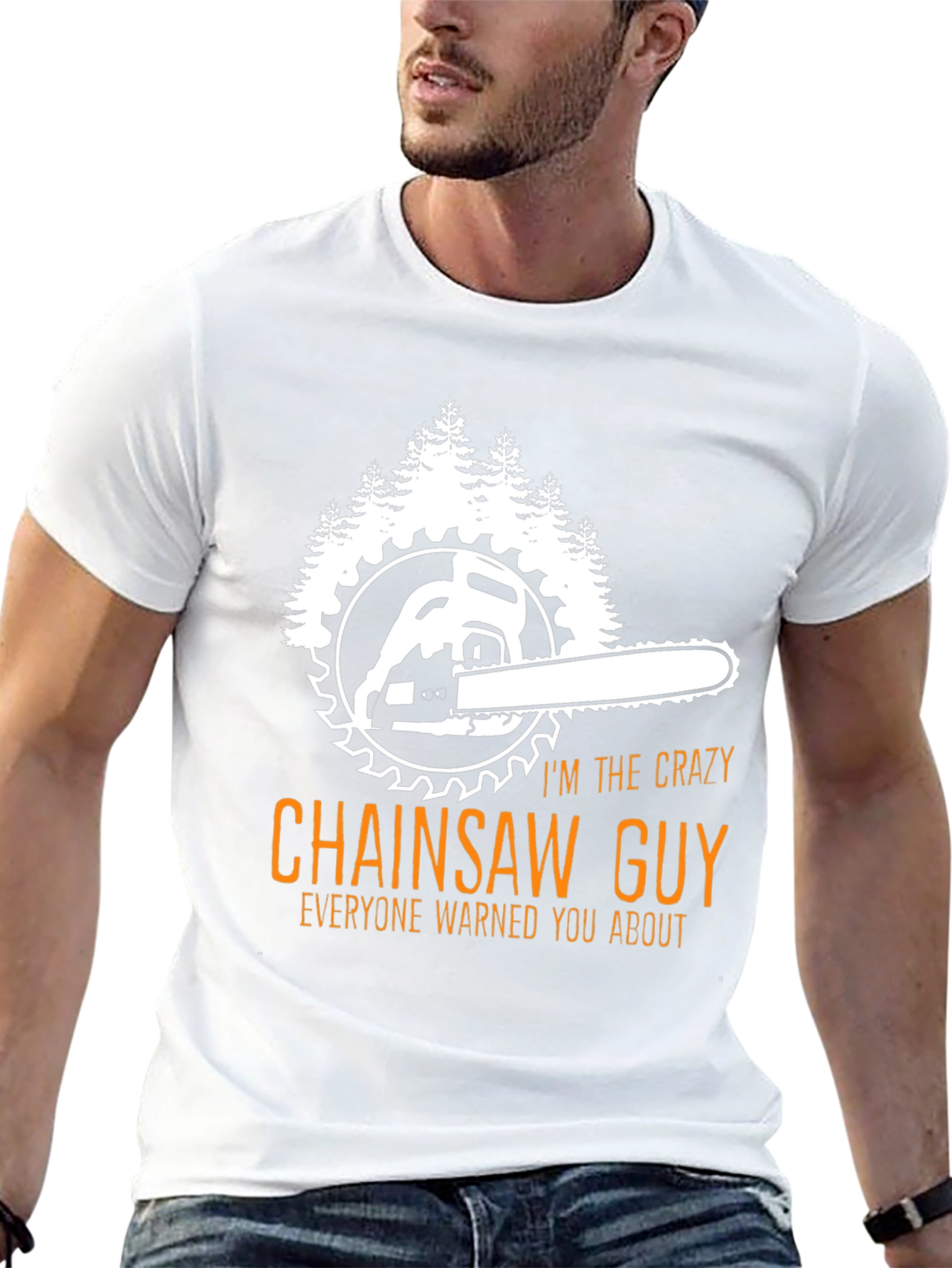 Crazy Chainsaw Guy T-Shirt - Lumberjack Apparel