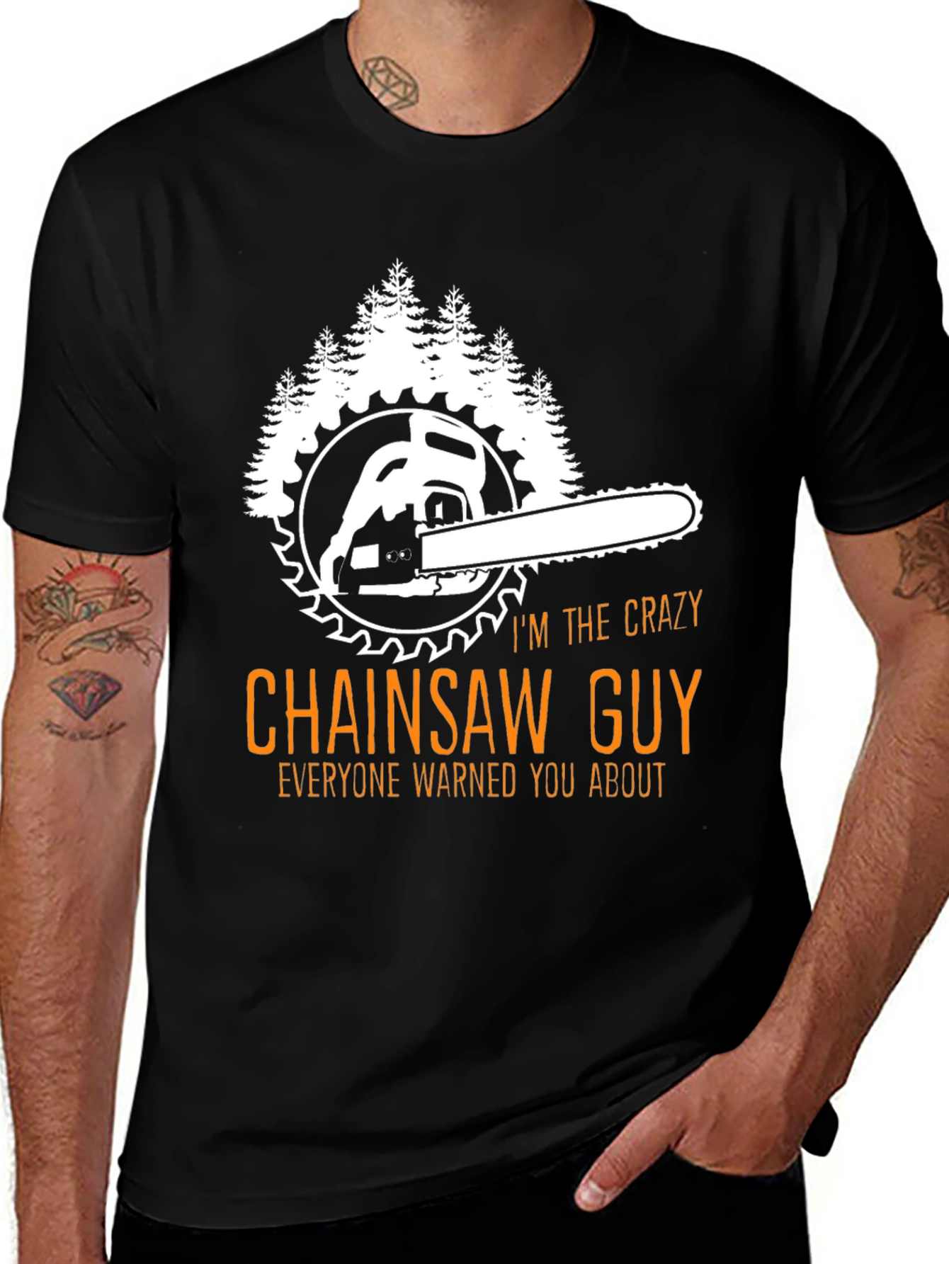 Crazy Chainsaw Guy T-Shirt - Lumberjack Apparel