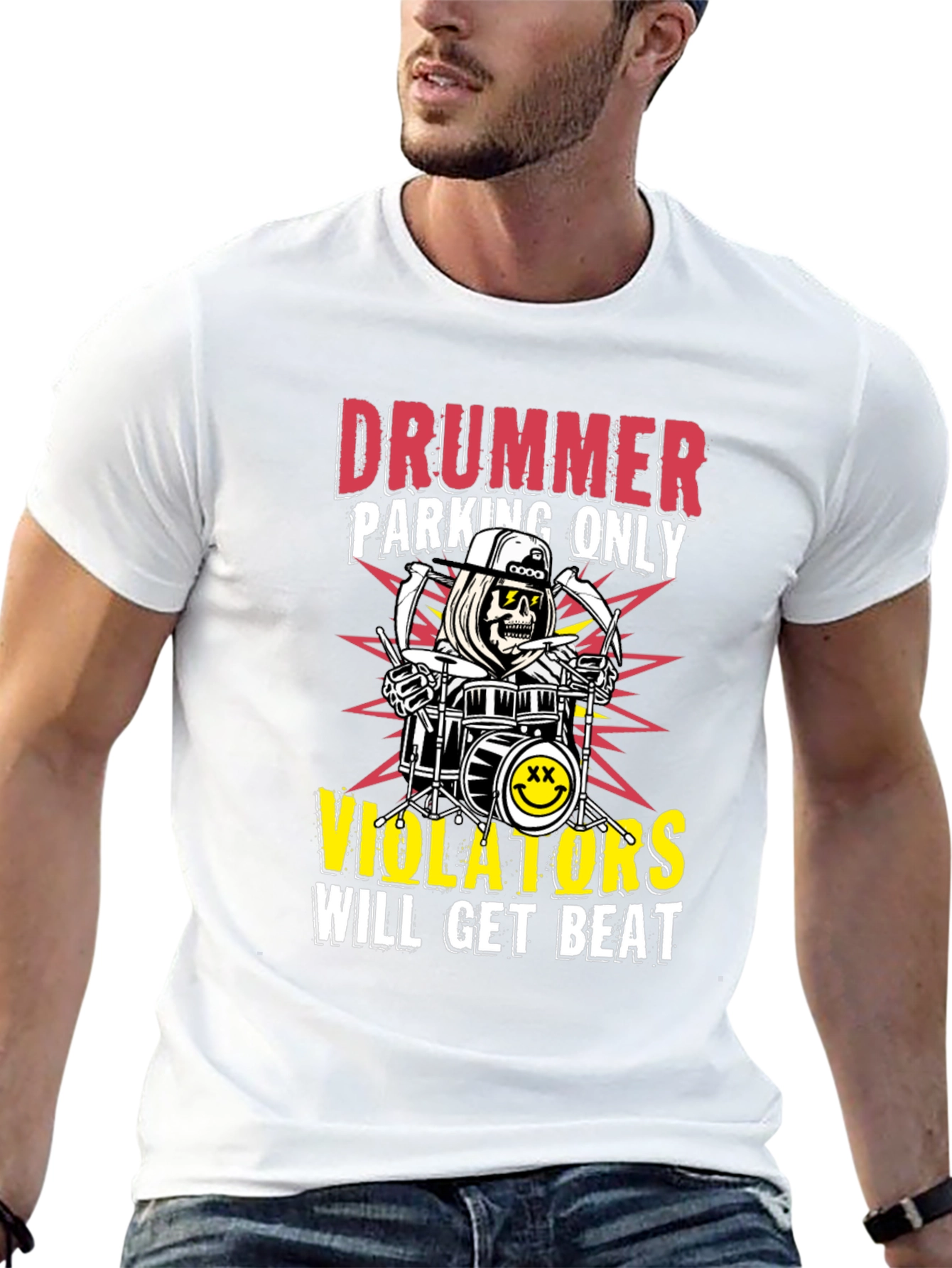 Drummer Parking Only Graphic T-Shirt