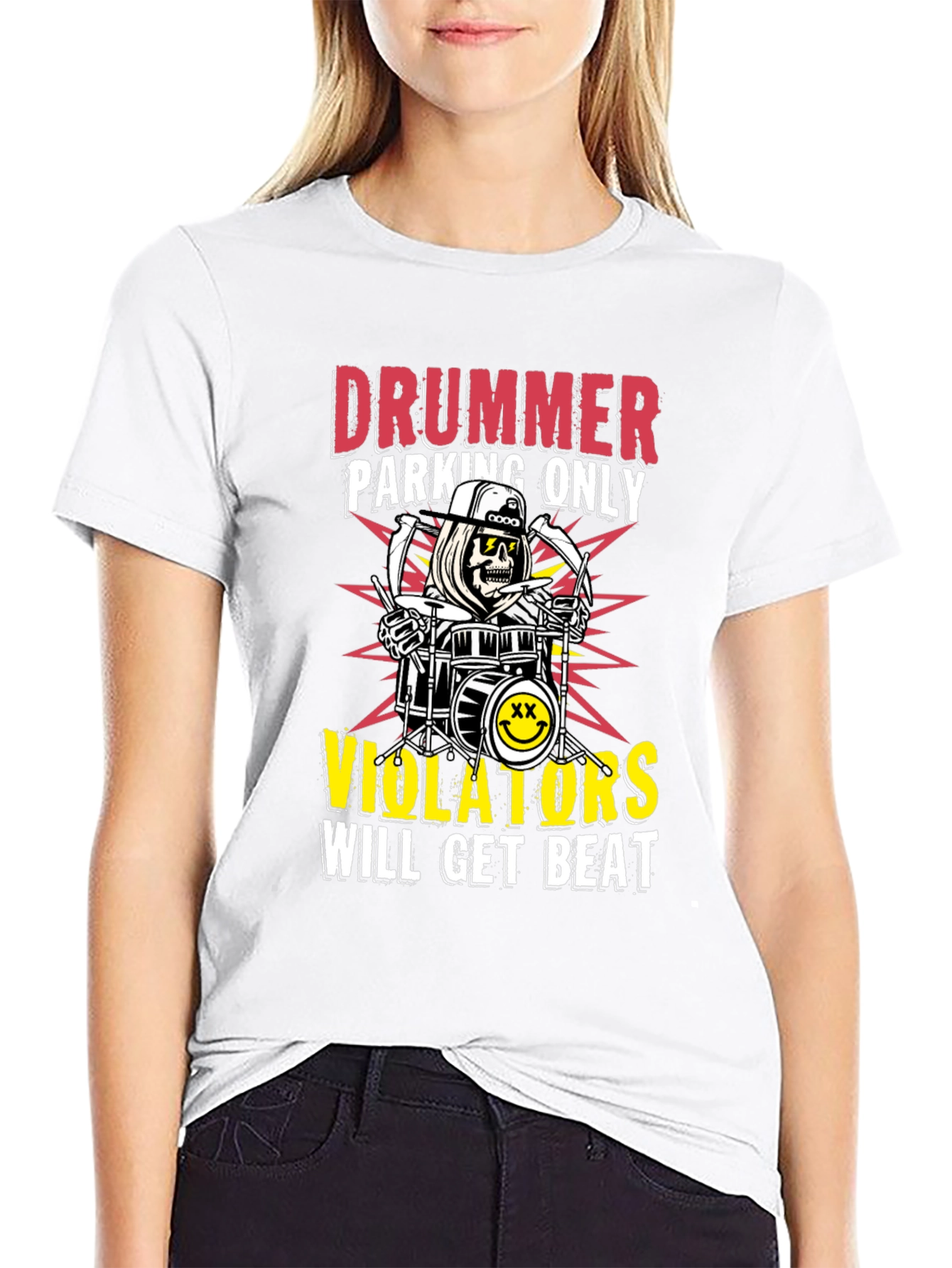 Drummer Parking Only Graphic T-Shirt