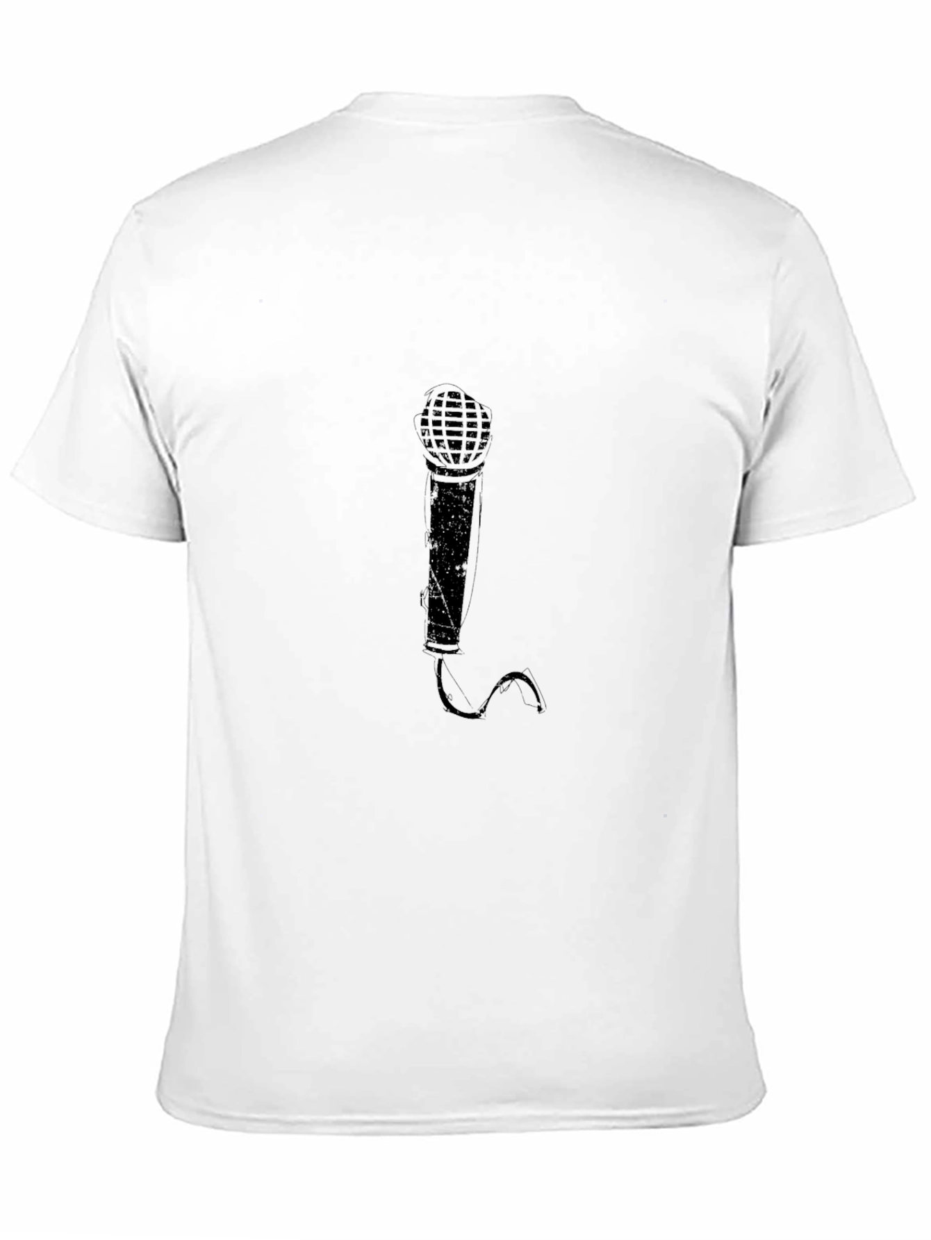 Black Microphone Graphic T-Shirt