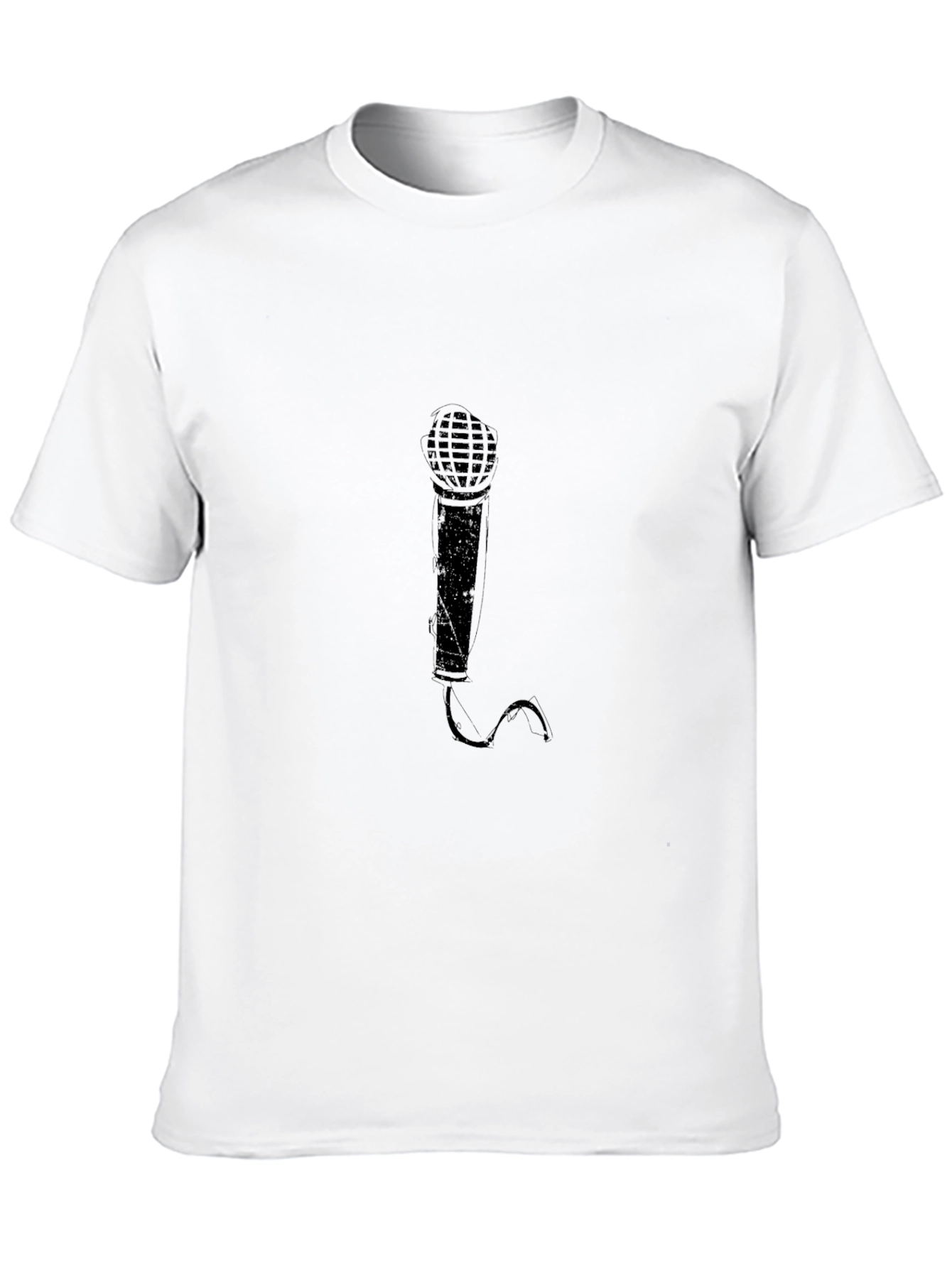 Black Microphone Graphic T-Shirt