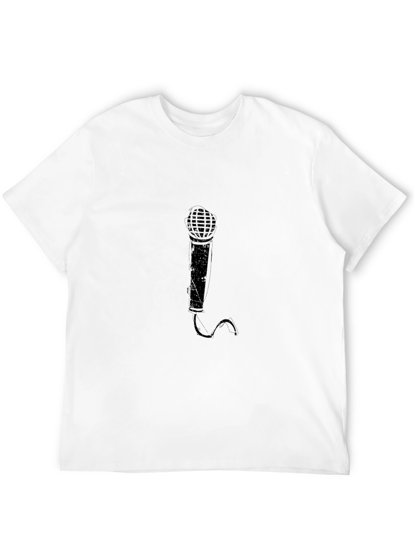 Black Microphone Graphic T-Shirt