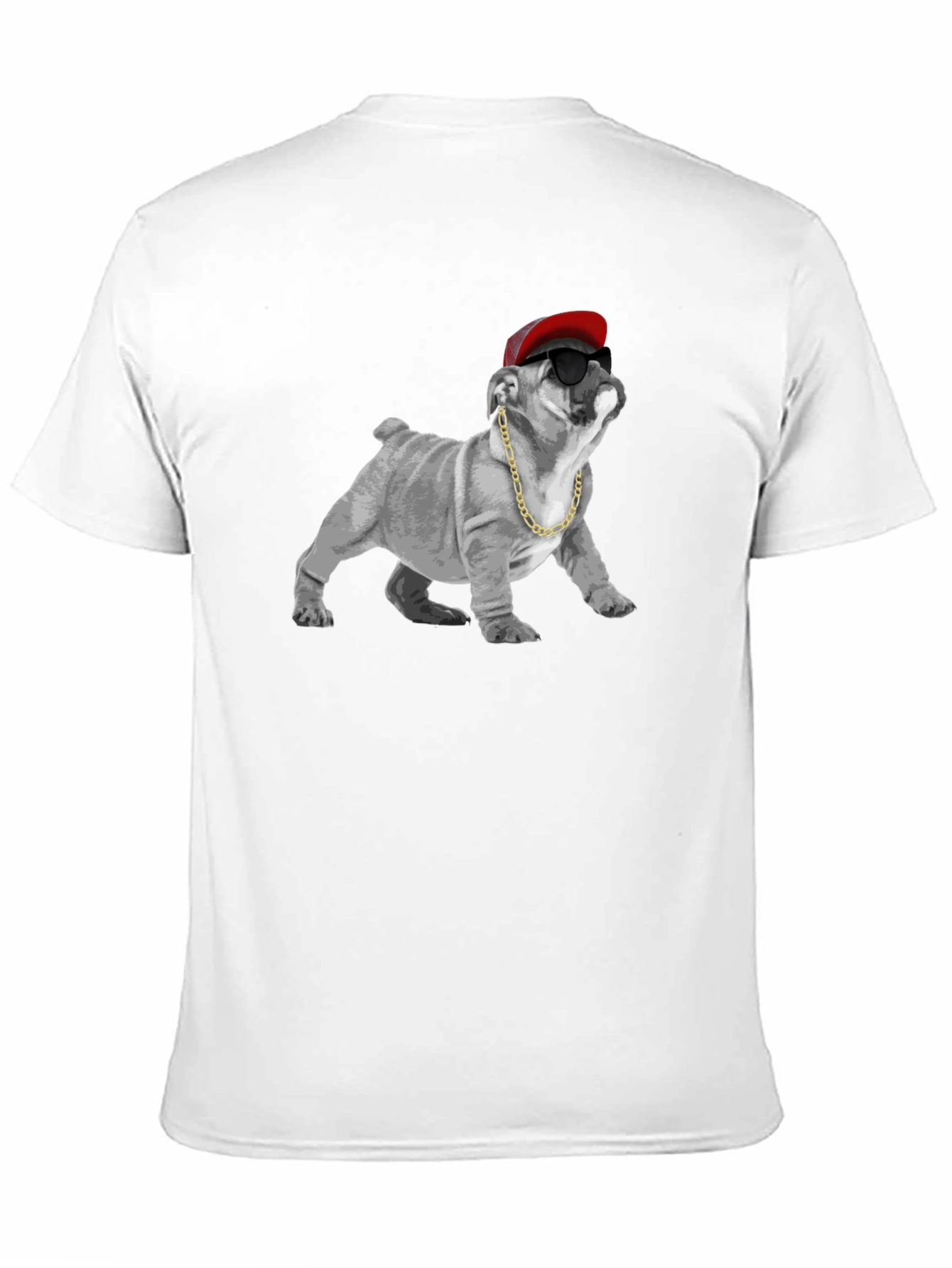 Cool Bulldog Graphic Tee - Black Cotton T-Shirt