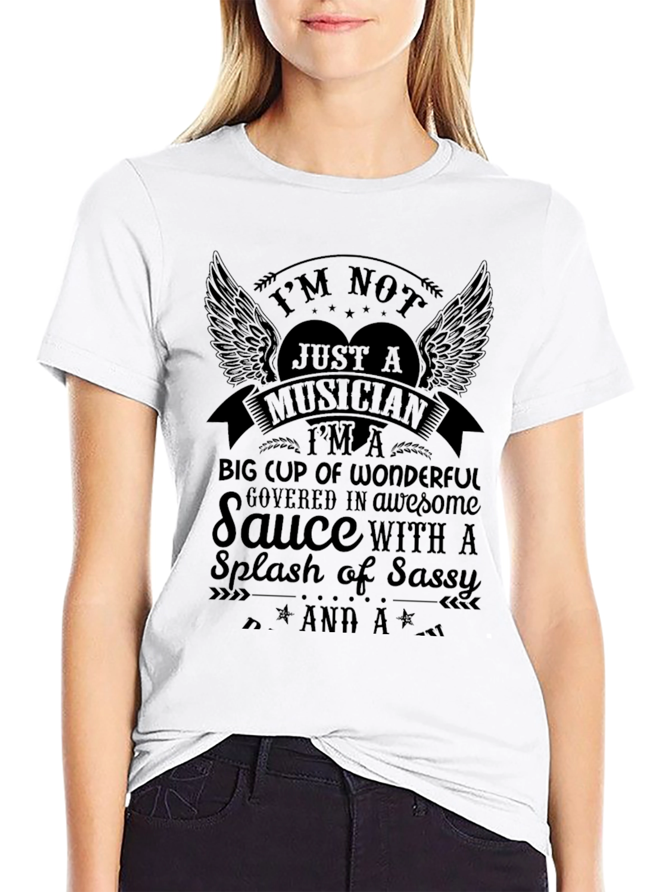 Musician Sassy Sauce Graphic Tee - Unisex Black T-Shirt