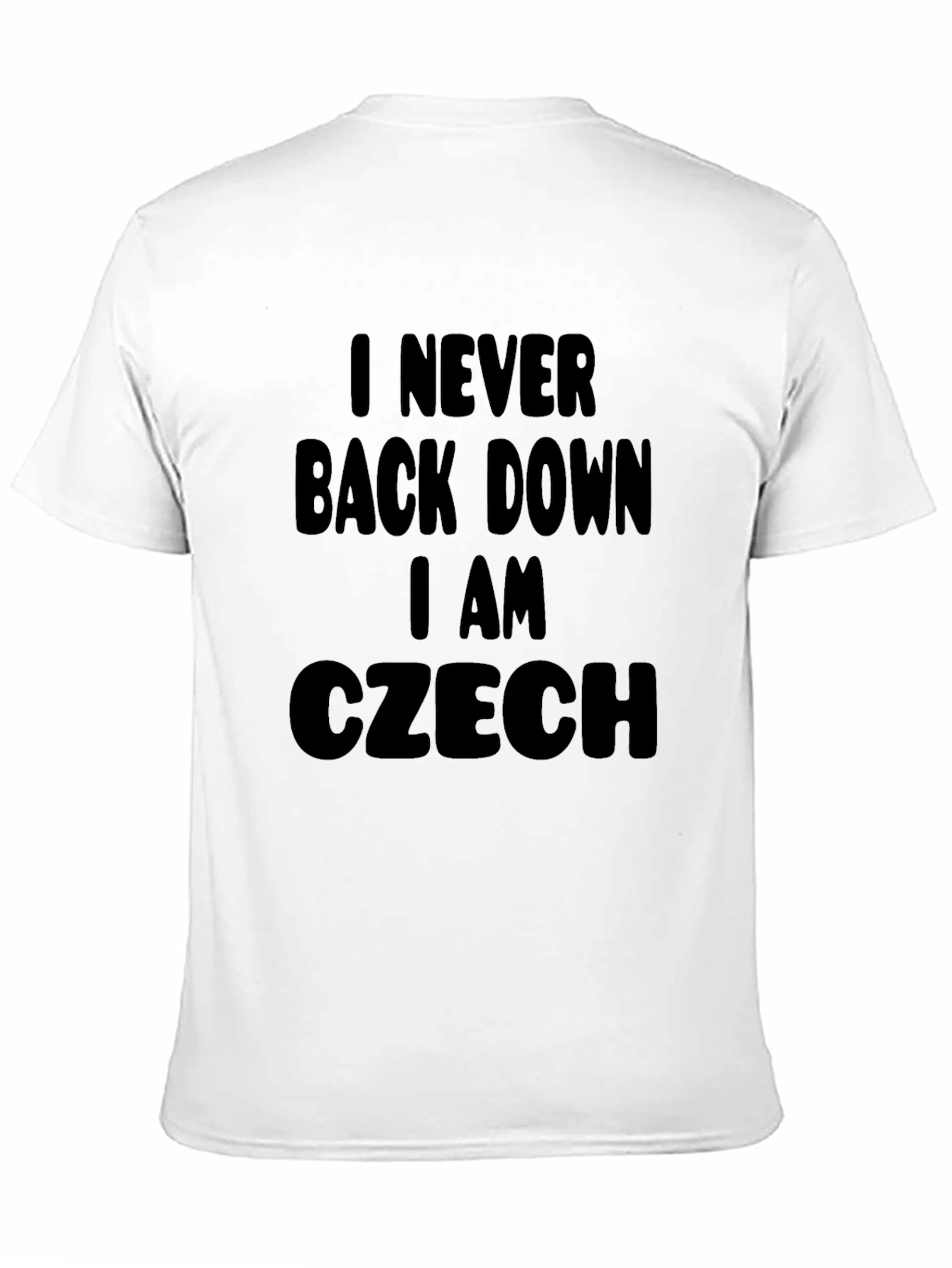 I Never Back Down Czech Black T-Shirt