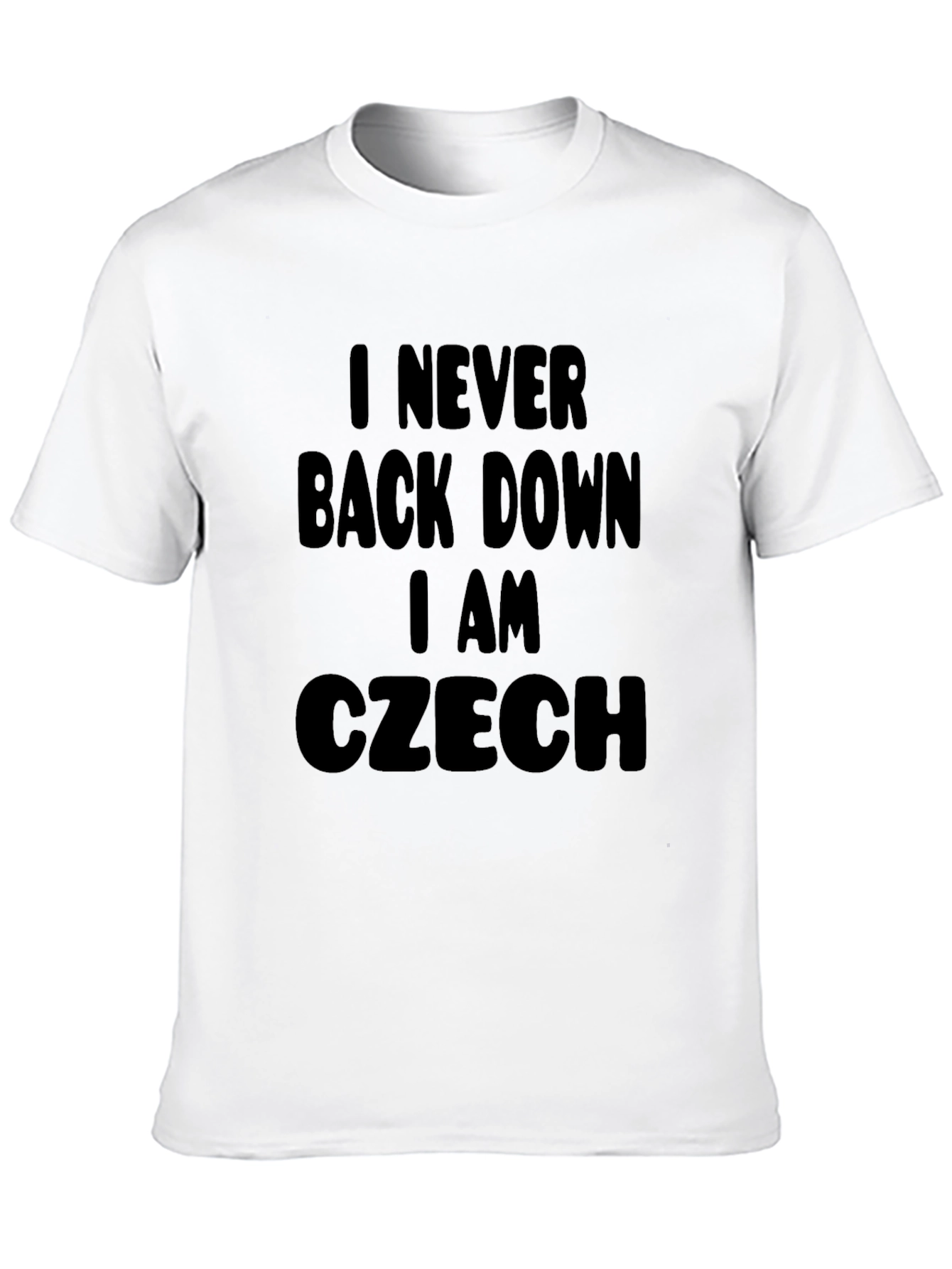 I Never Back Down Czech Black T-Shirt