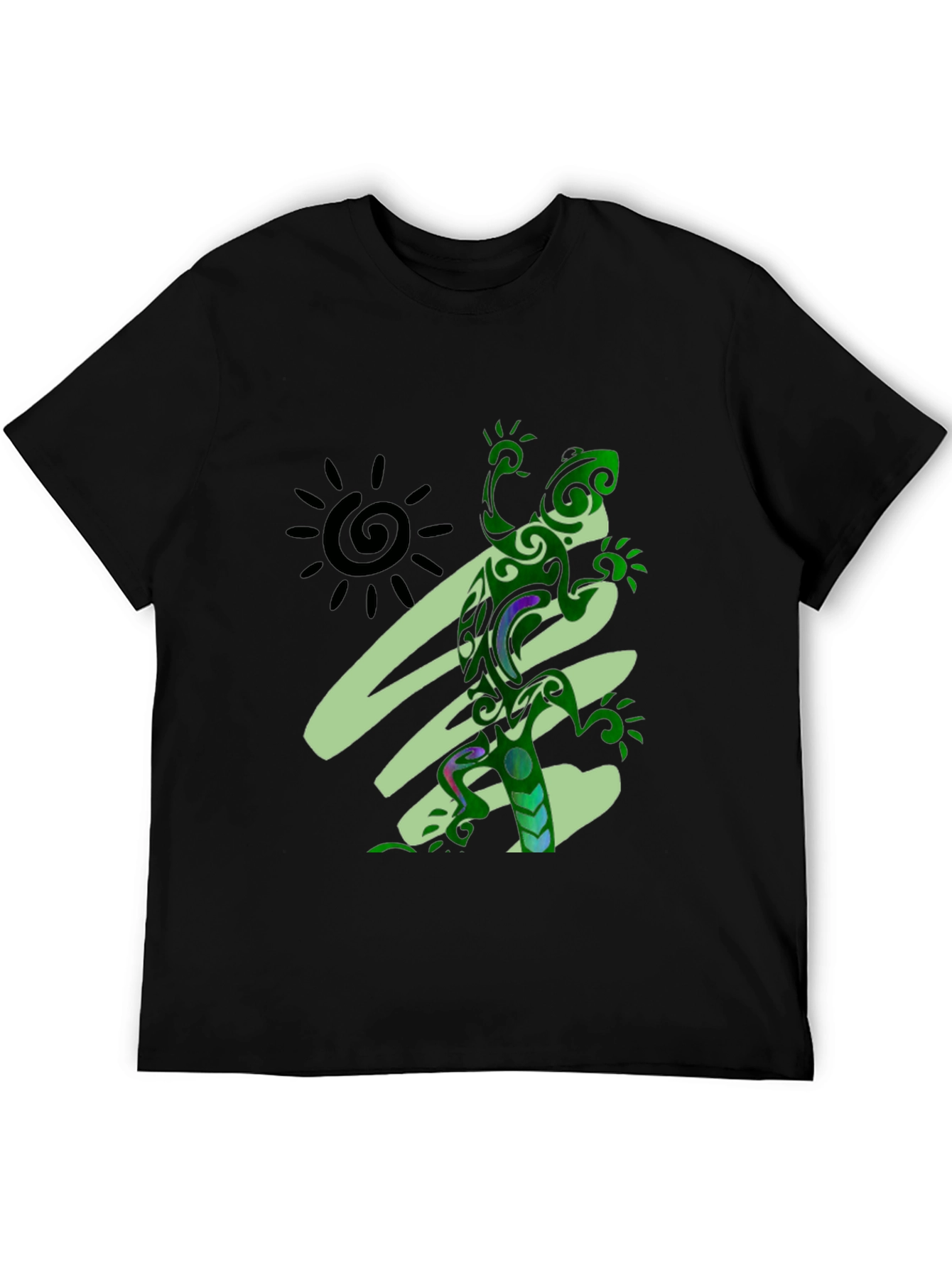 Tribal Lizard Graphic Tee - Unique Design