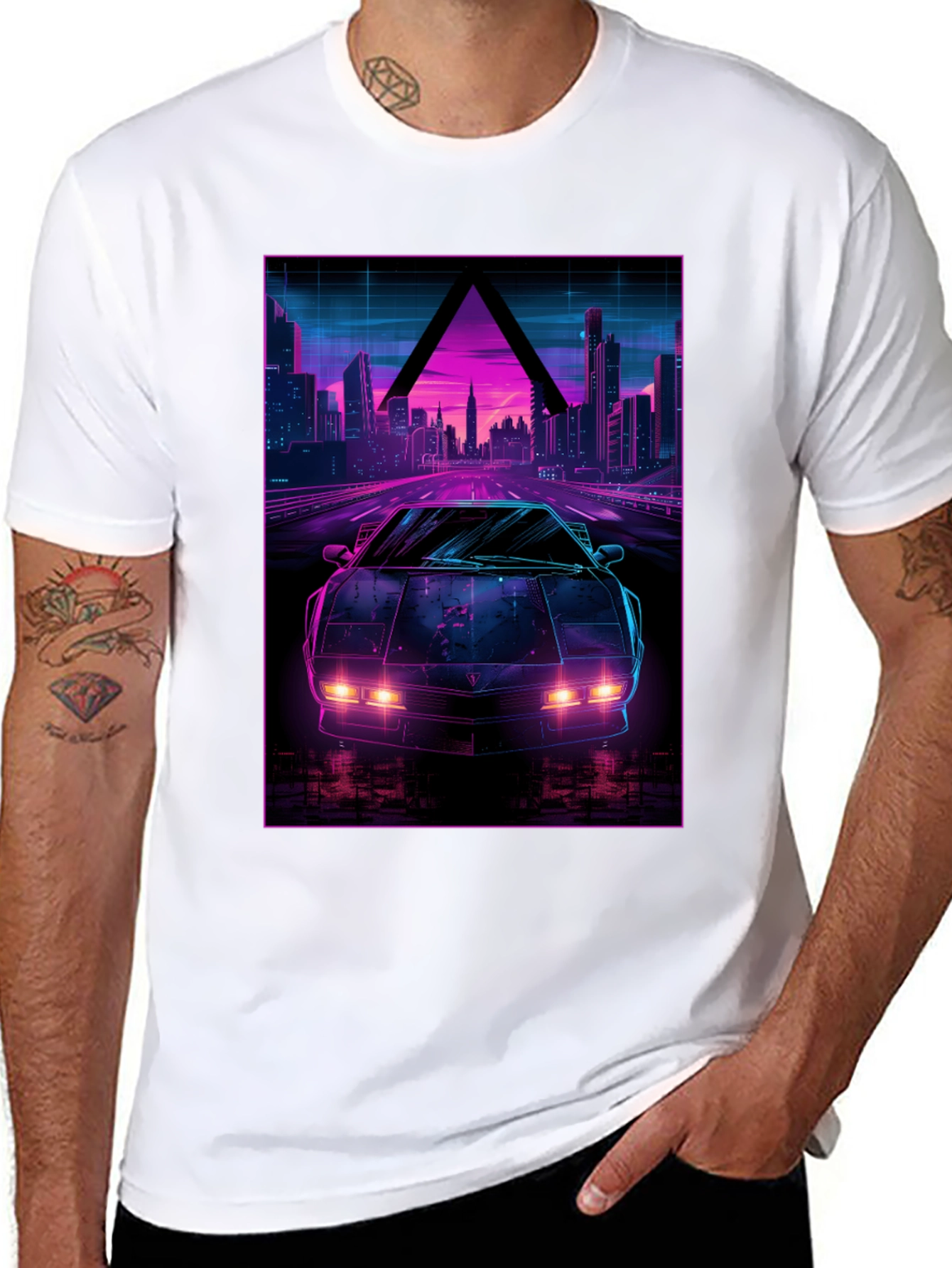 Retro Wave Synthwave Car T-Shirt