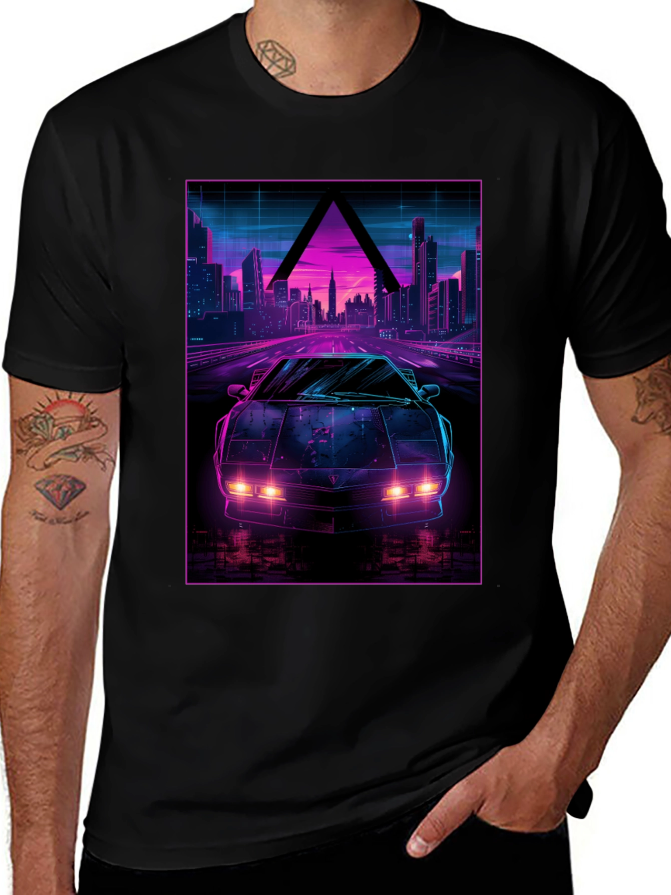Retro Wave Synthwave Car T-Shirt