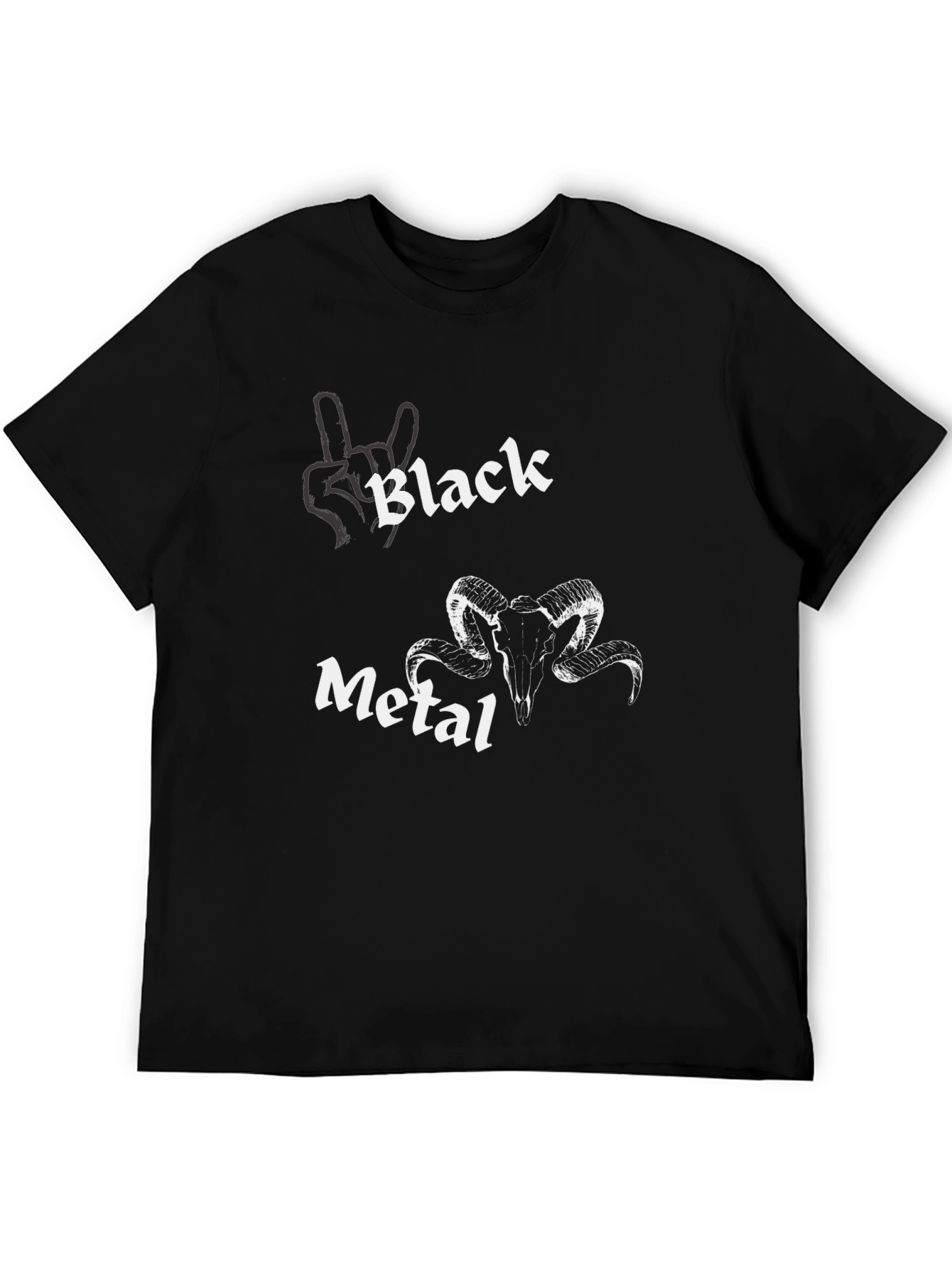 Black Metal T-Shirt - Graphic Print Tee