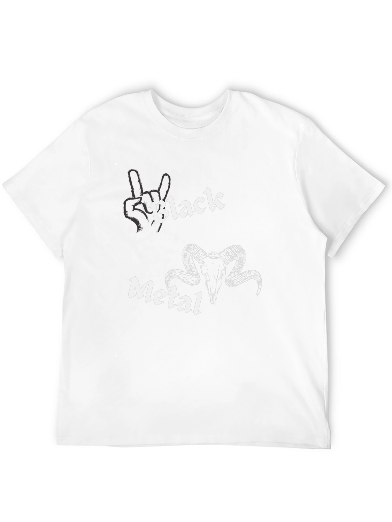 Black Metal T-Shirt - Graphic Print Tee