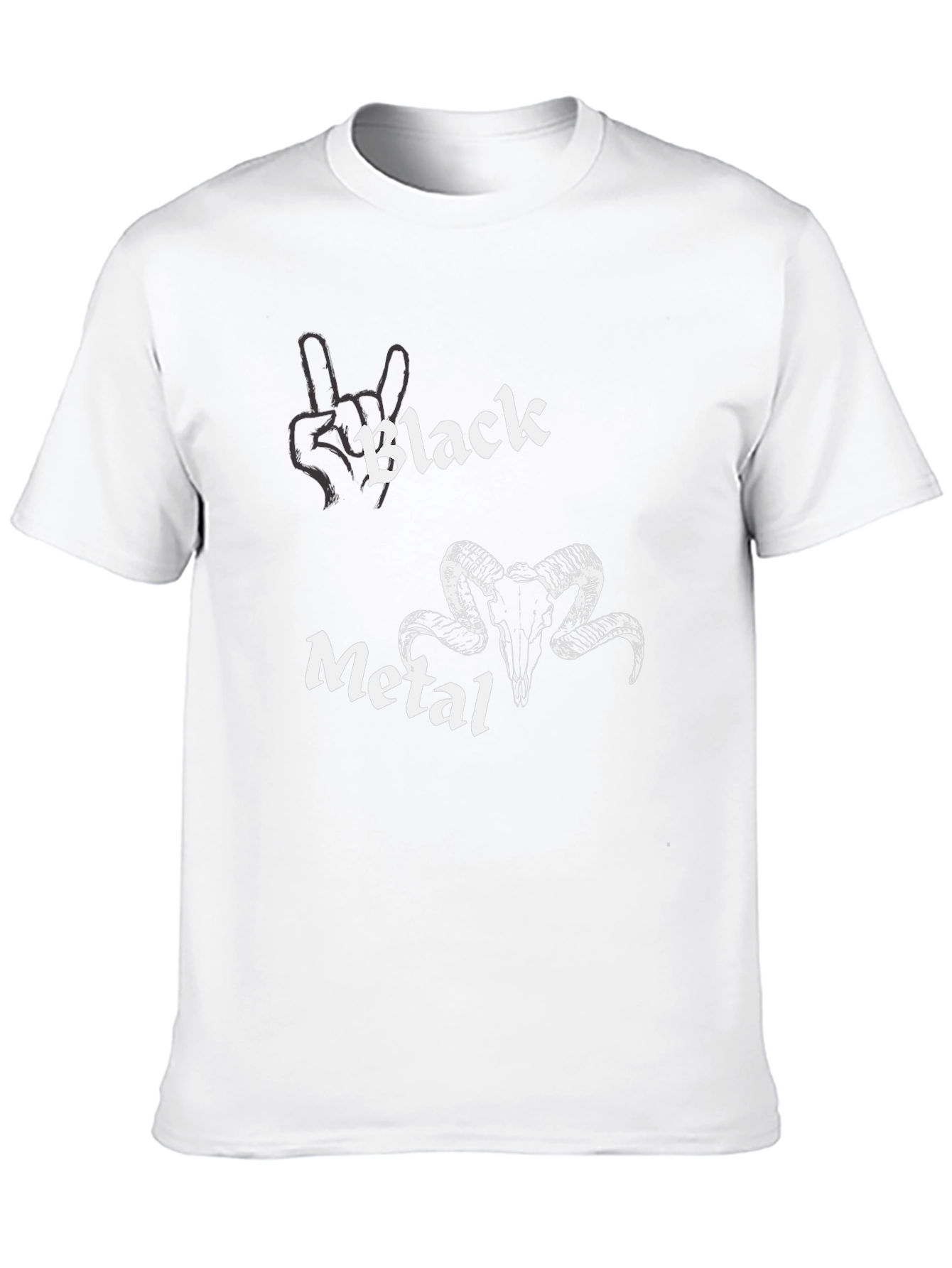 Black Metal T-Shirt - Graphic Print Tee