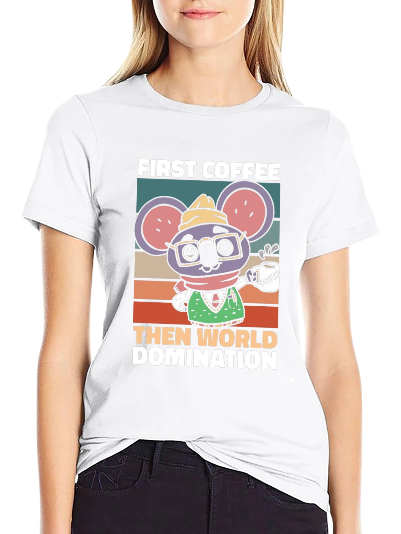 First Coffee Then World Domination T-Shirt