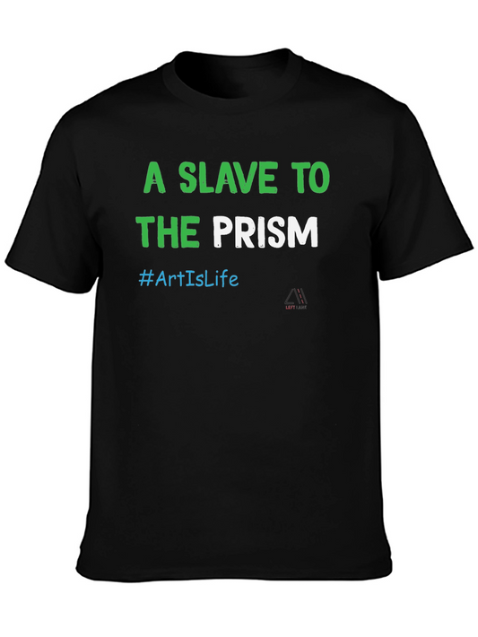 A Slave To The Prism Black Graphic T-Shirt