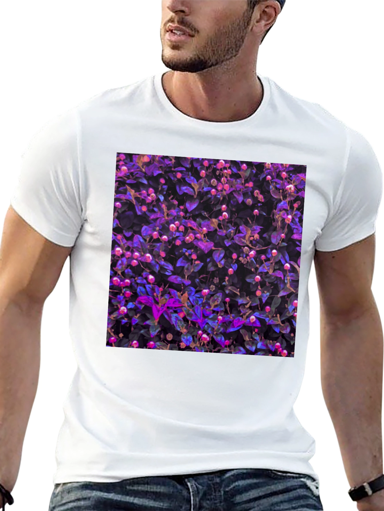 Floral Print Crew Neck T-Shirt
