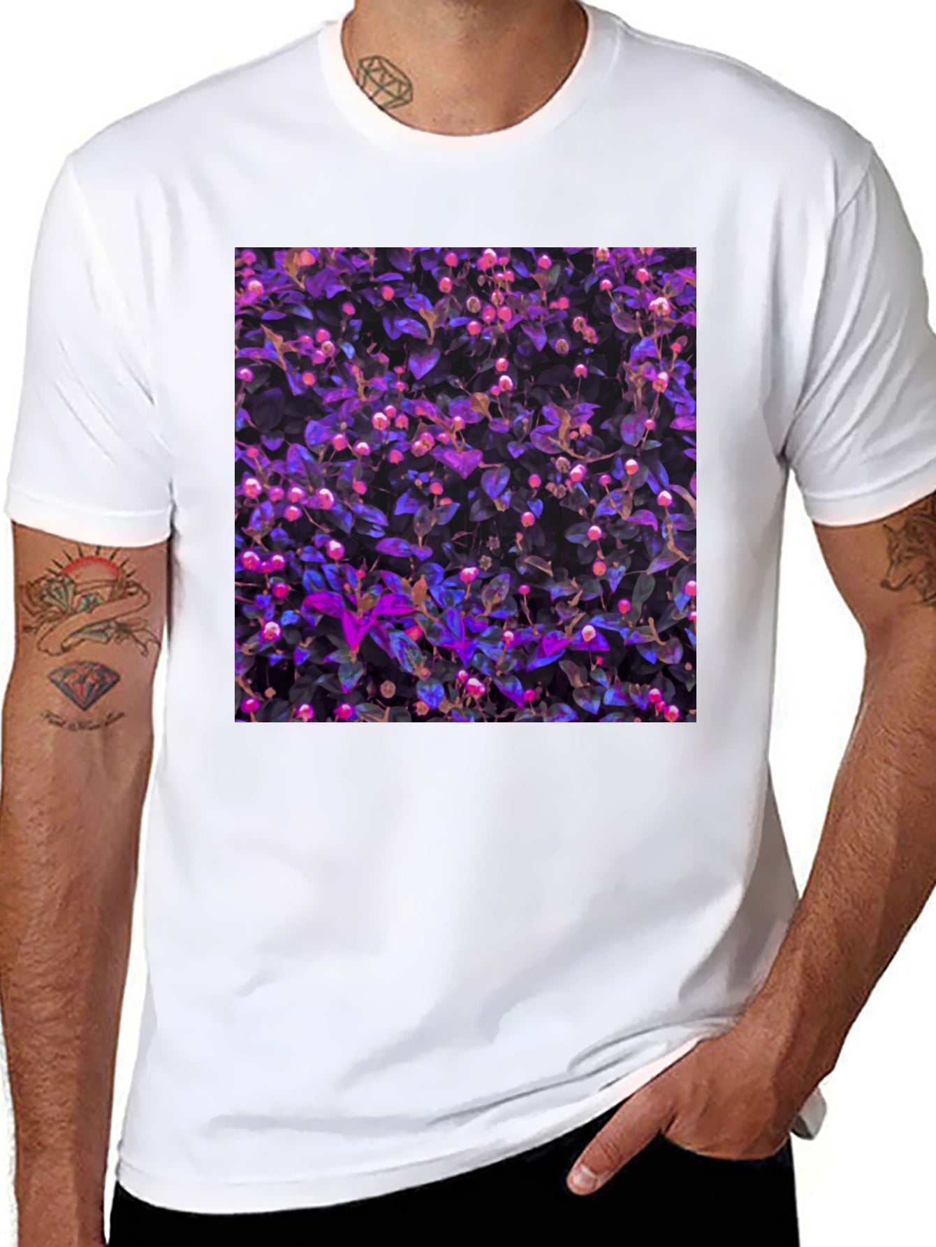 Floral Print Crew Neck T-Shirt