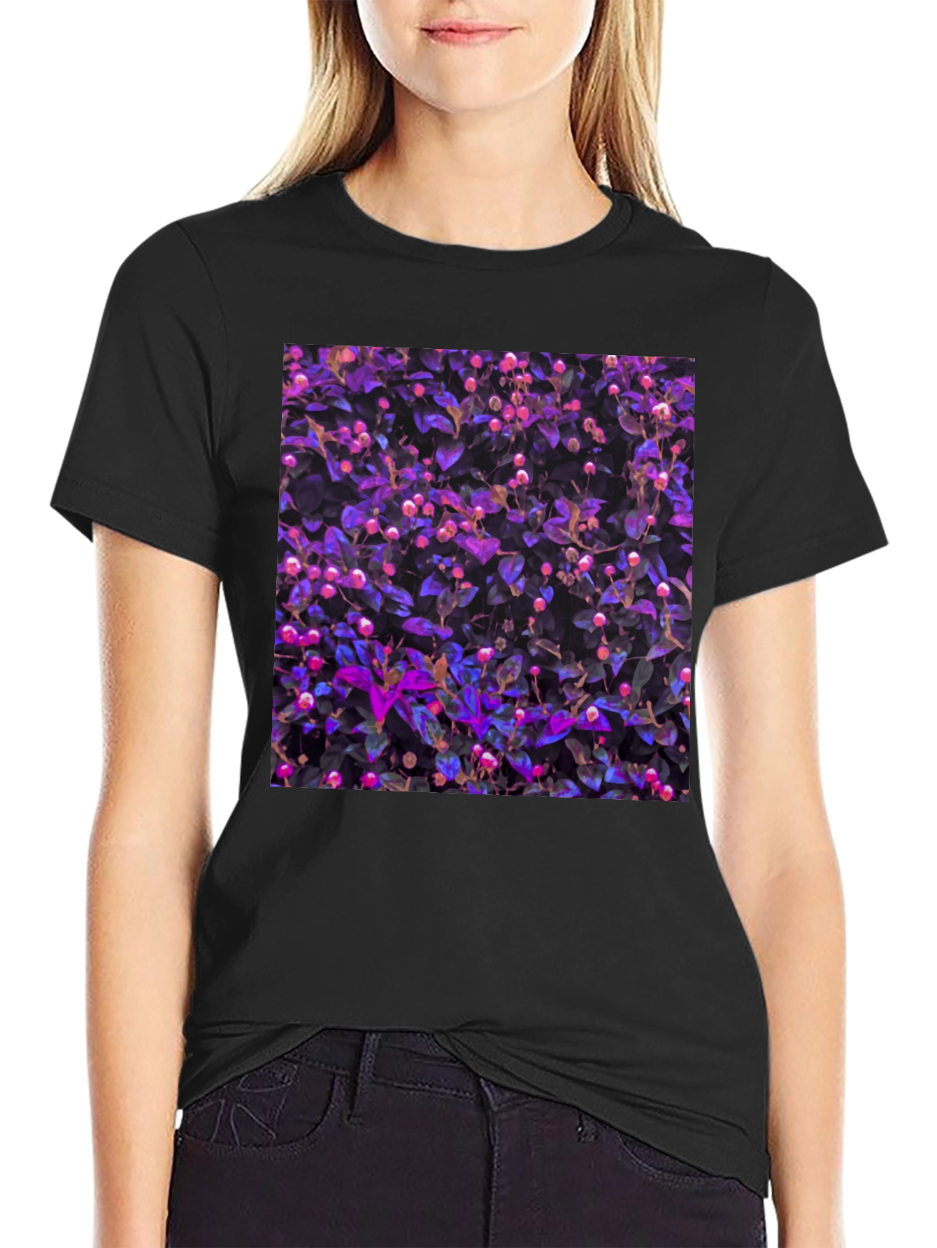 Floral Print Crew Neck T-Shirt