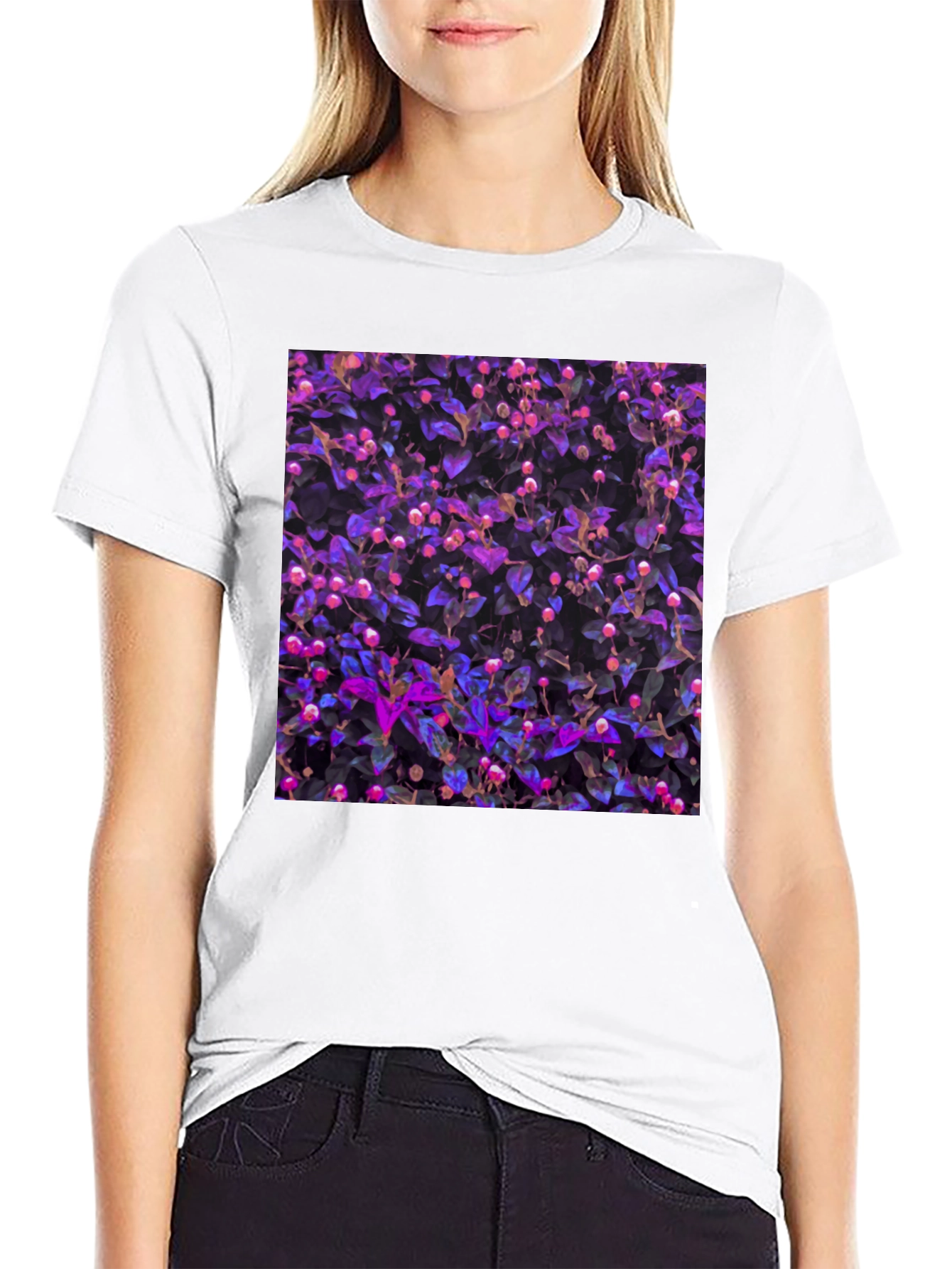 Floral Print Crew Neck T-Shirt