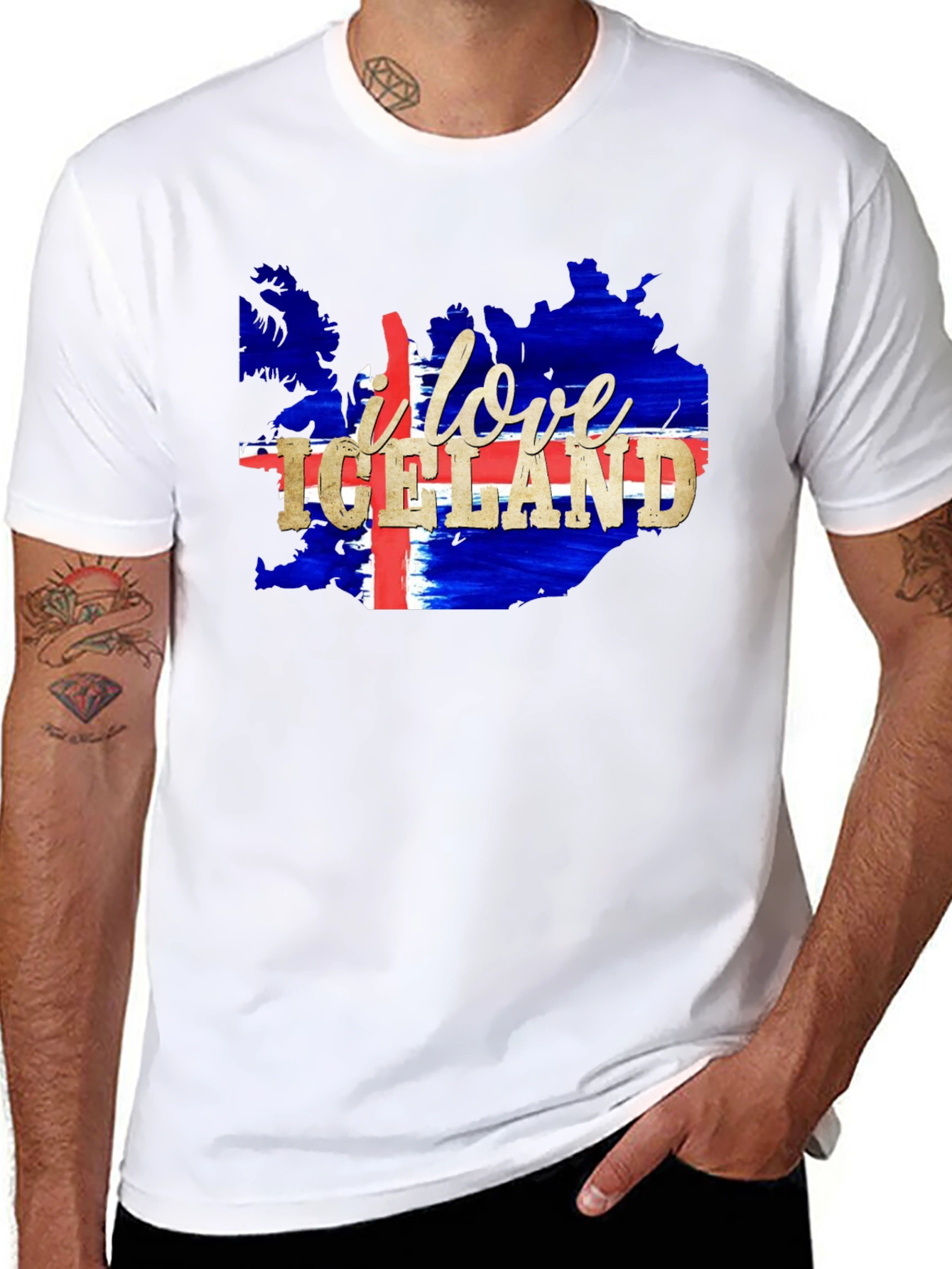 I Love Iceland Map T-Shirt