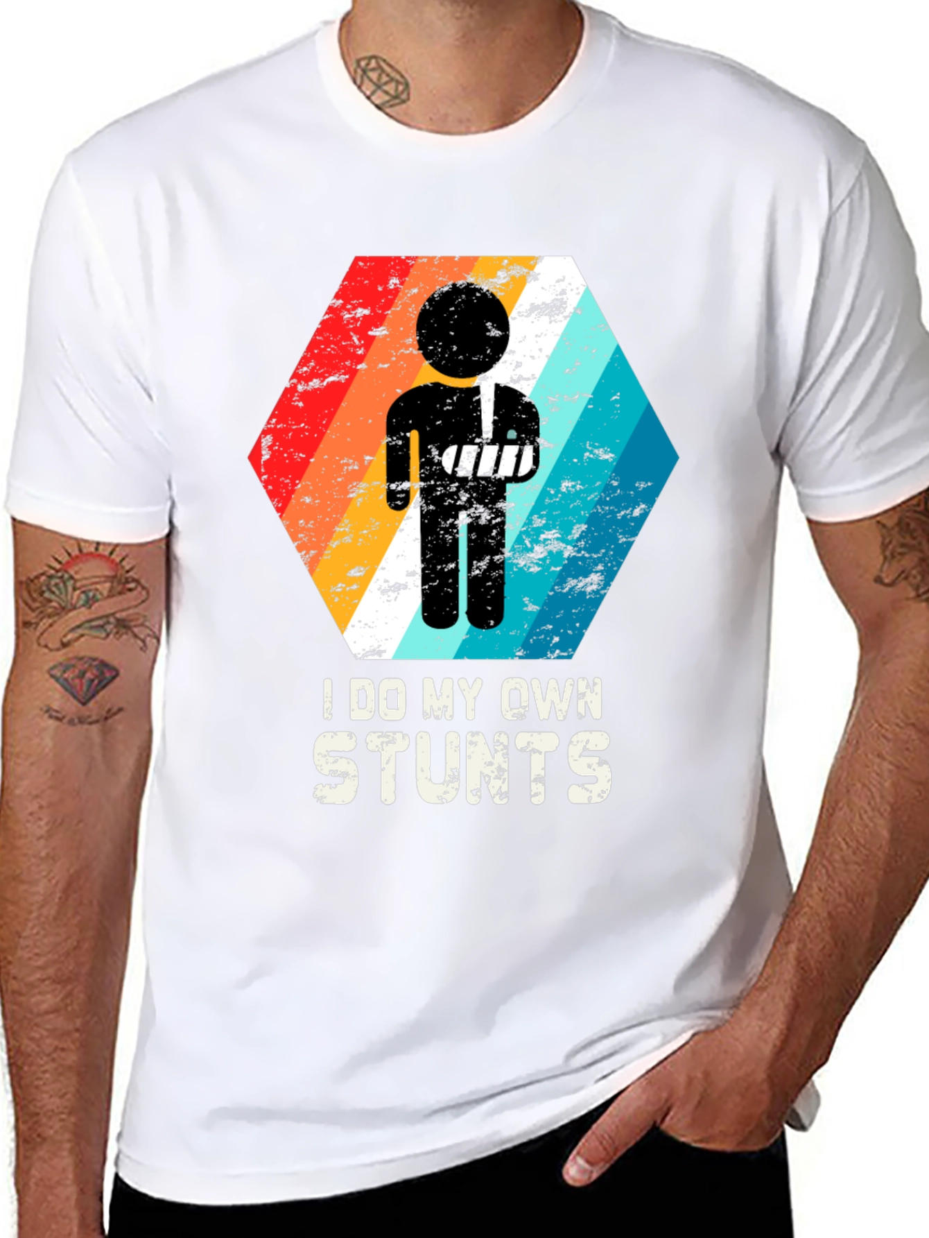 I Do My Own Stunts Broken Arm T-Shirt