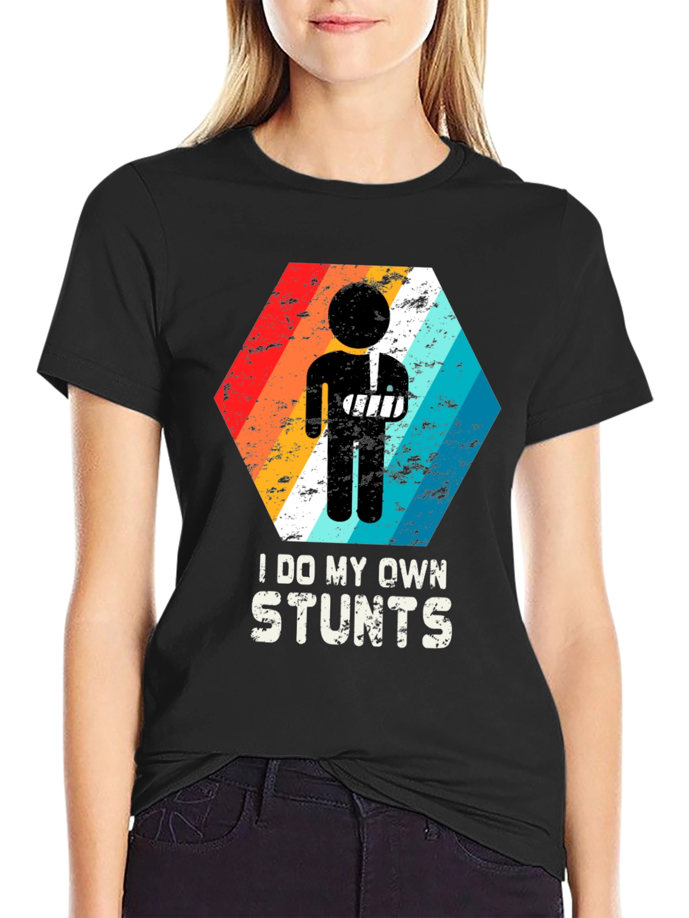 I Do My Own Stunts Broken Arm T-Shirt