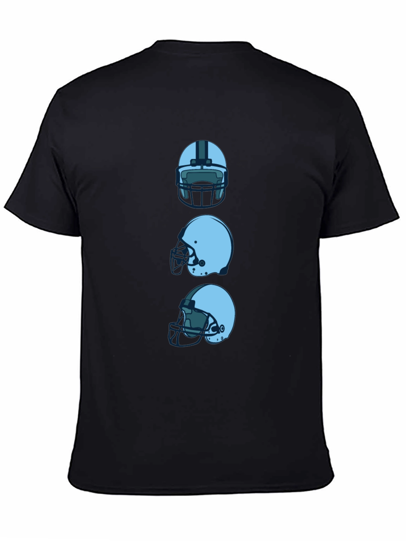 Football Helmet Graphic Tee - Black T-Shirt