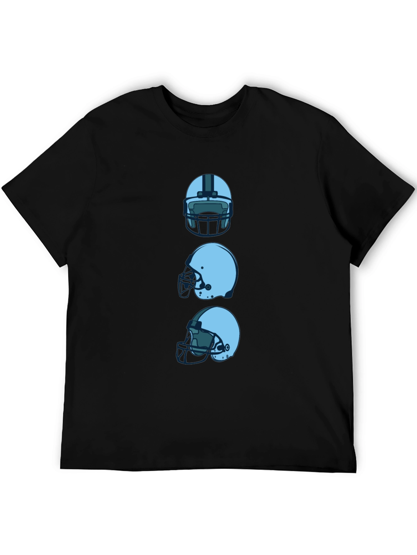 Football Helmet Graphic Tee - Black T-Shirt