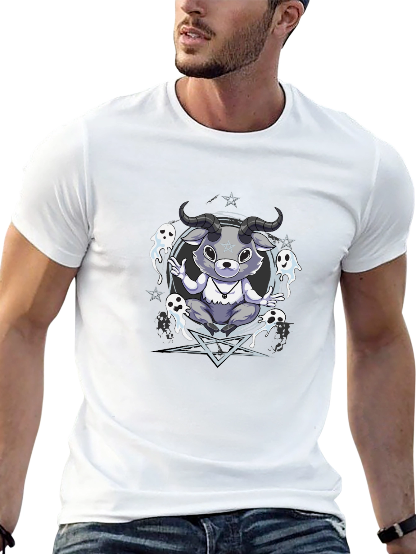 Occult Goat T-Shirt - Cute & Spooky Design