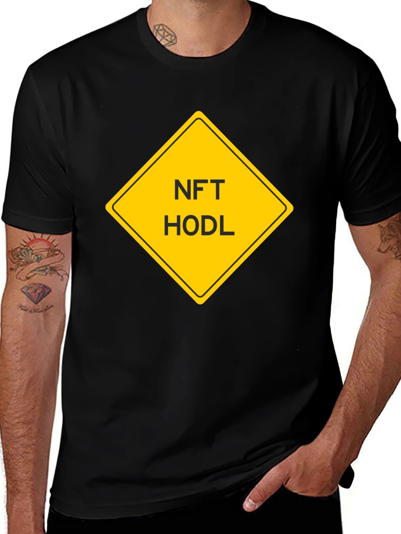 NFT HODL Black T-Shirt - Crypto Investor Apparel