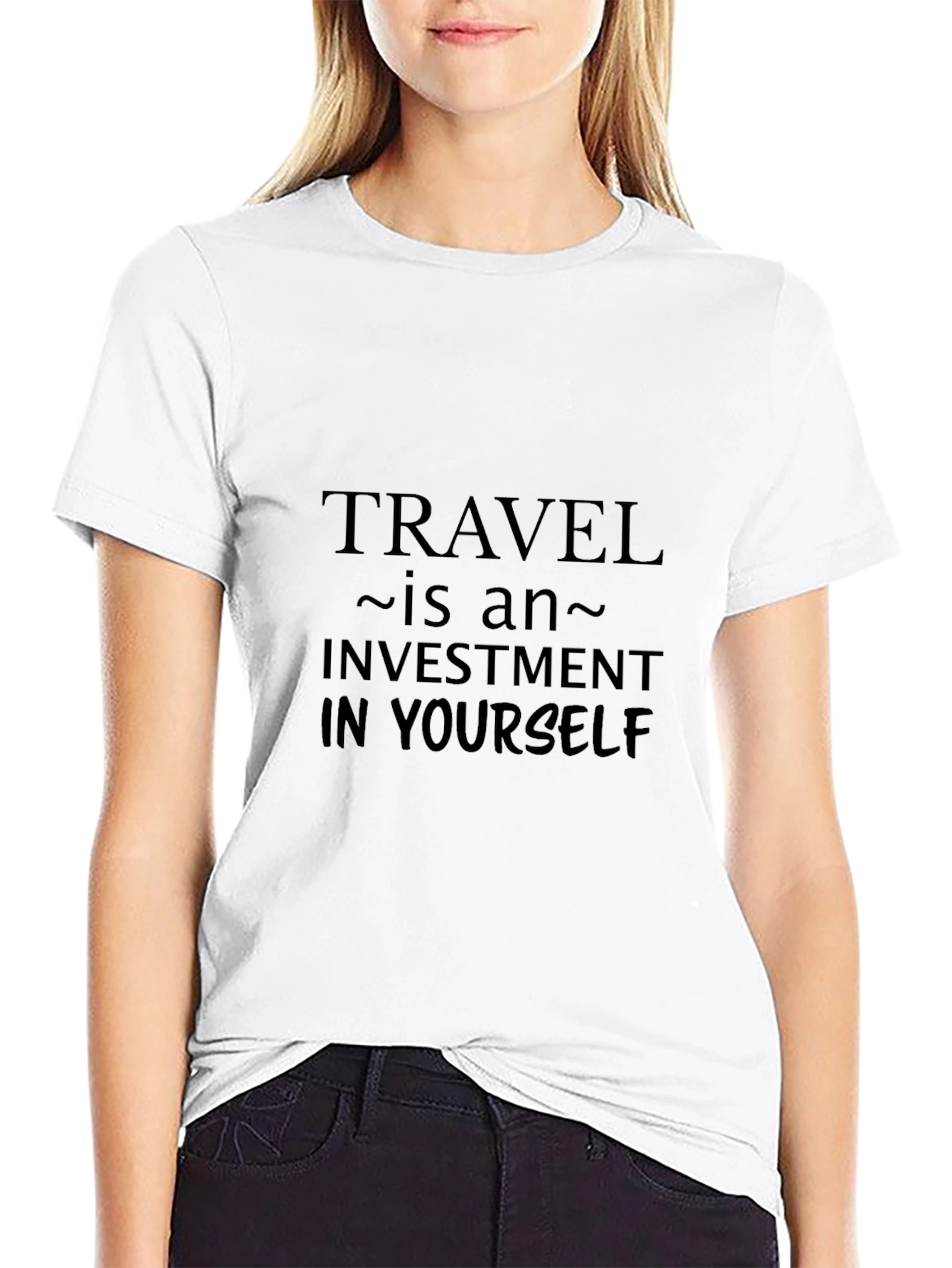 Travel is an Investment in Yourself Black T-Shirt